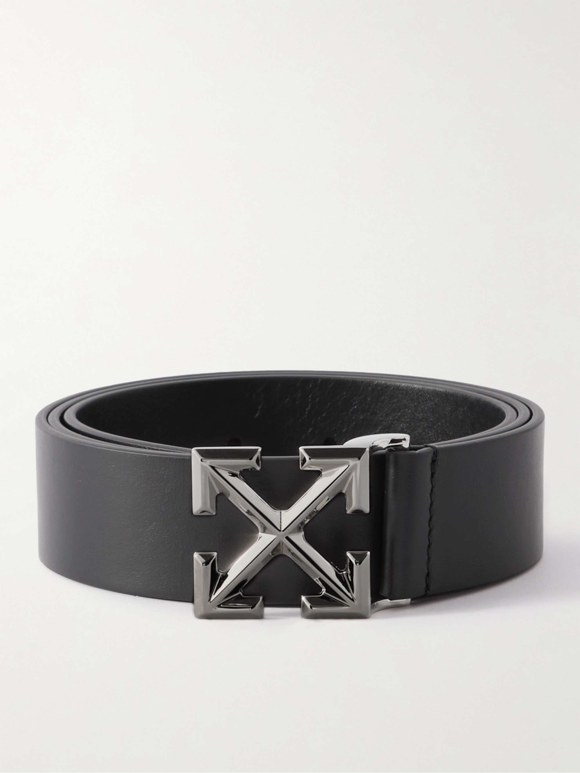 OFF-WHITE Arrow 3.5cm Leather Belt for Men | MR PORTER