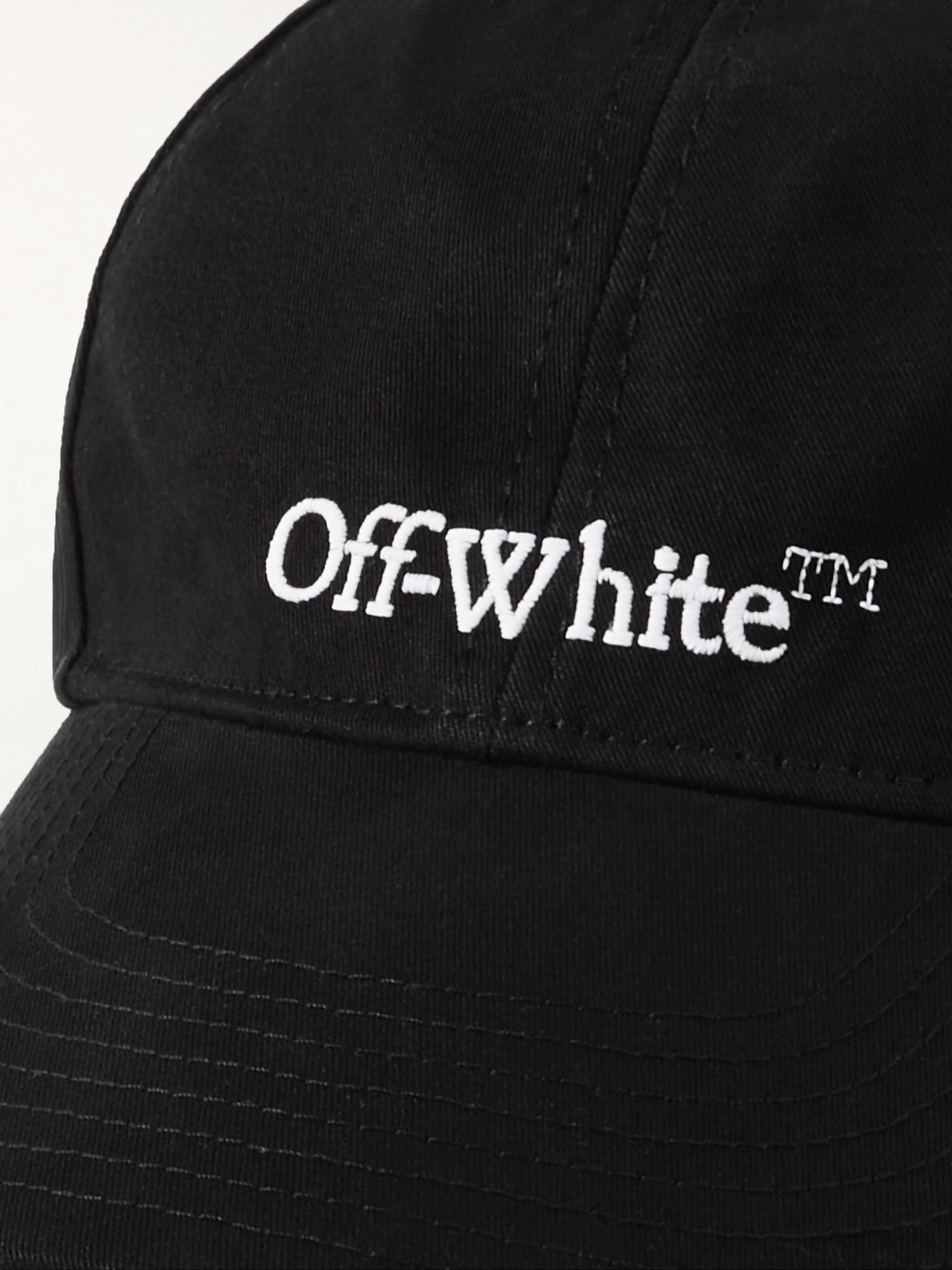 OFF-WHITE Logo-Embroidered Cotton-Gabardine Baseball Cap for Men | MR PORTER