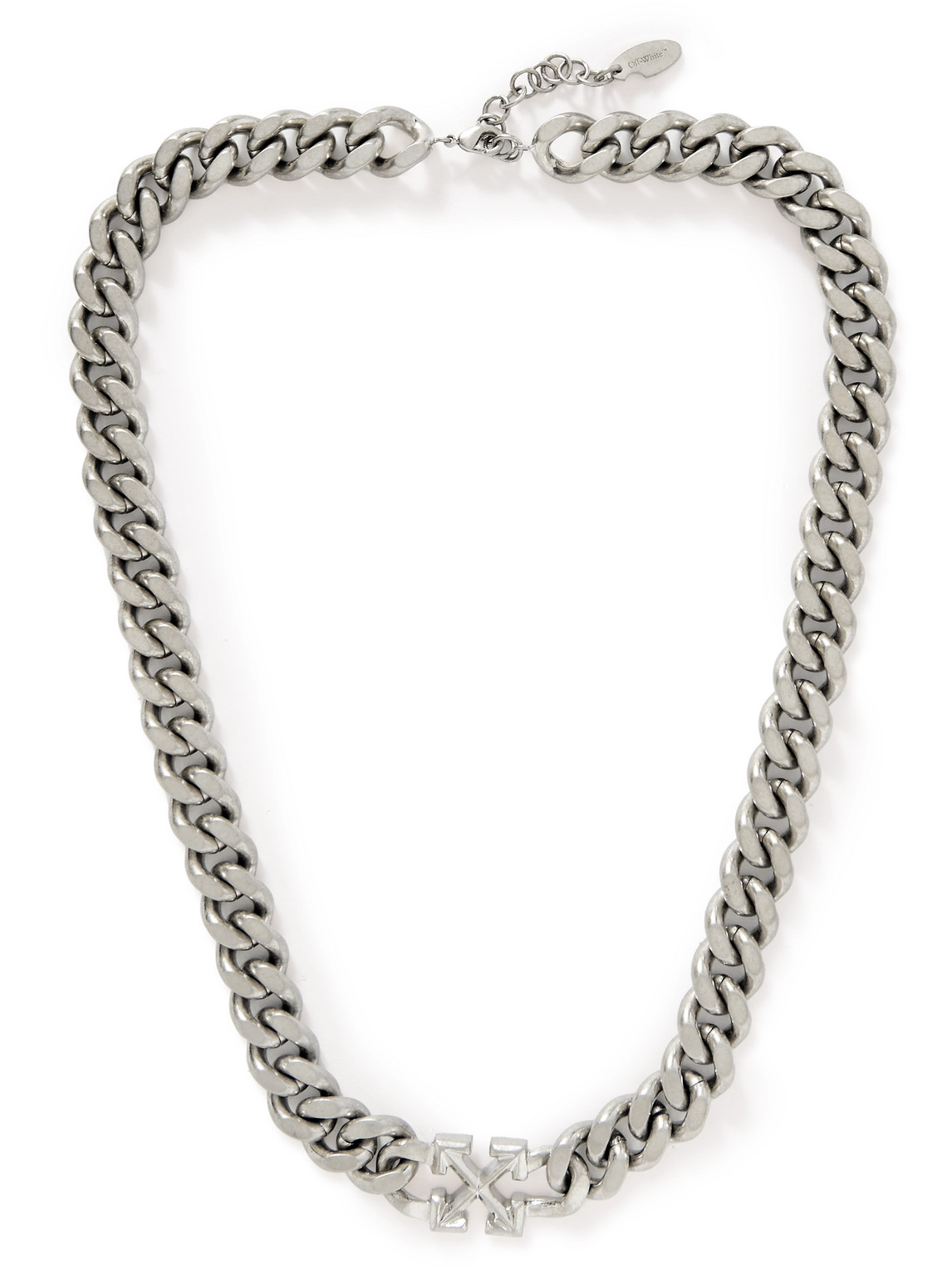 Off-White c/o Virgil Abloh Crystal Arrow Chain Necklace - Silver