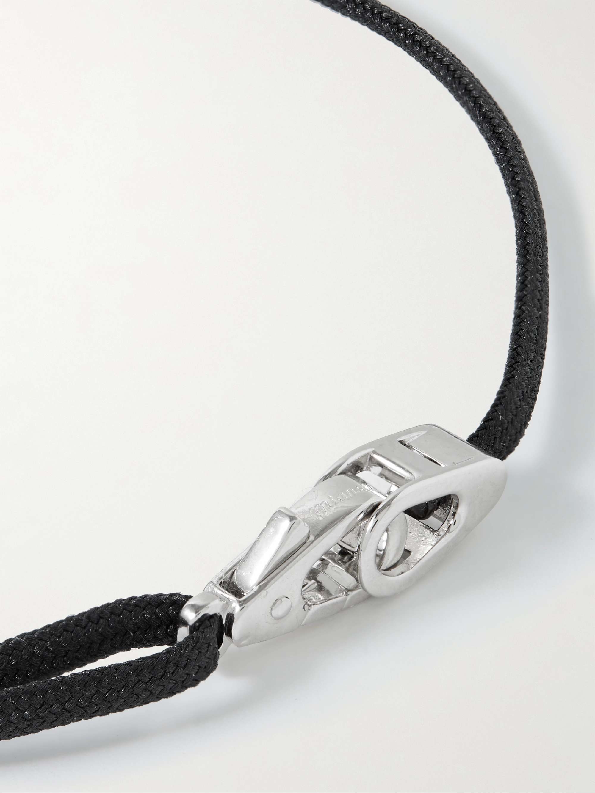 MIANSAI Caden Sterling Silver and Cord Bracelet for Men | MR PORTER