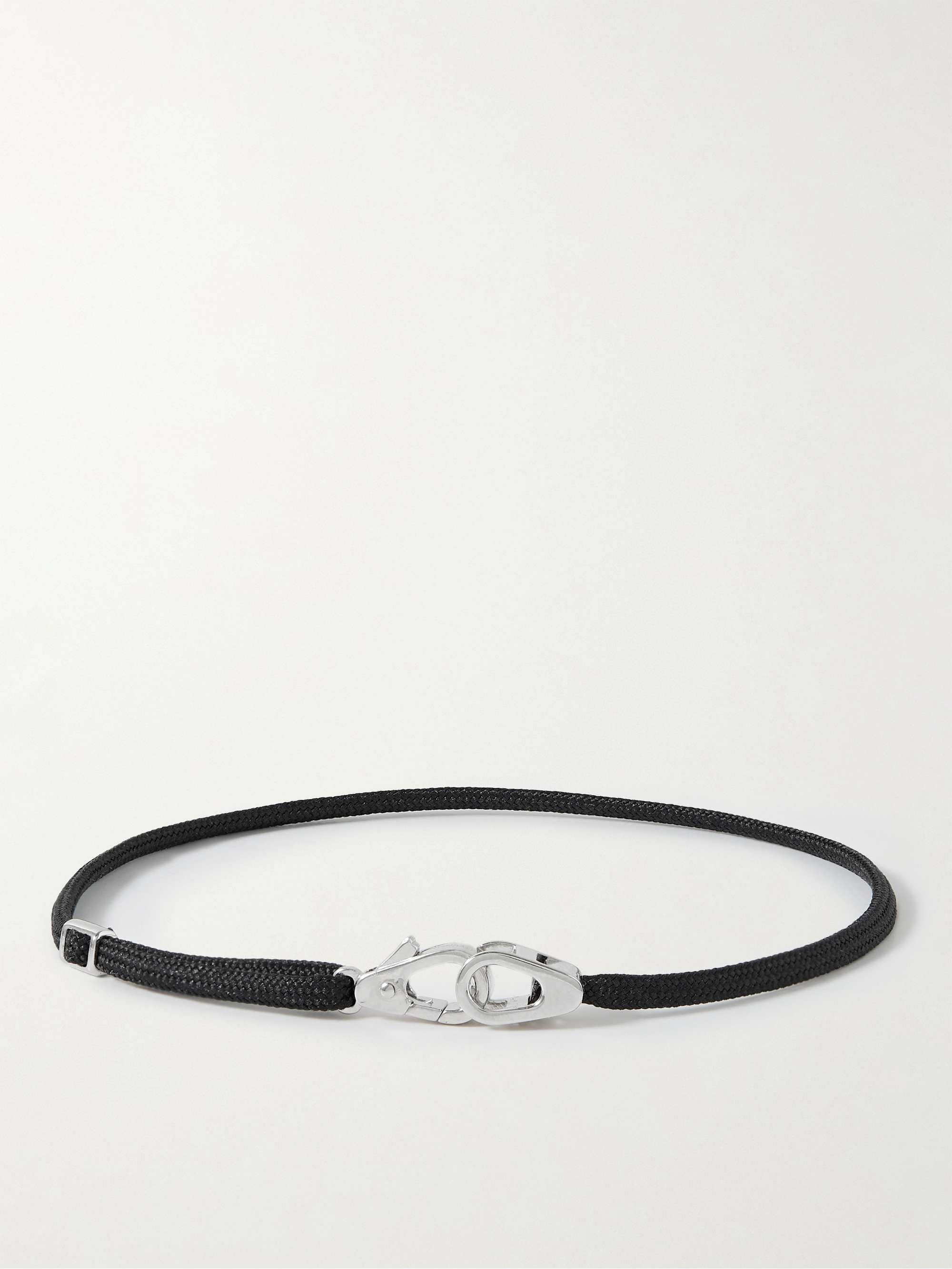 MIANSAI Caden Sterling Silver and Cord Bracelet for Men | MR PORTER