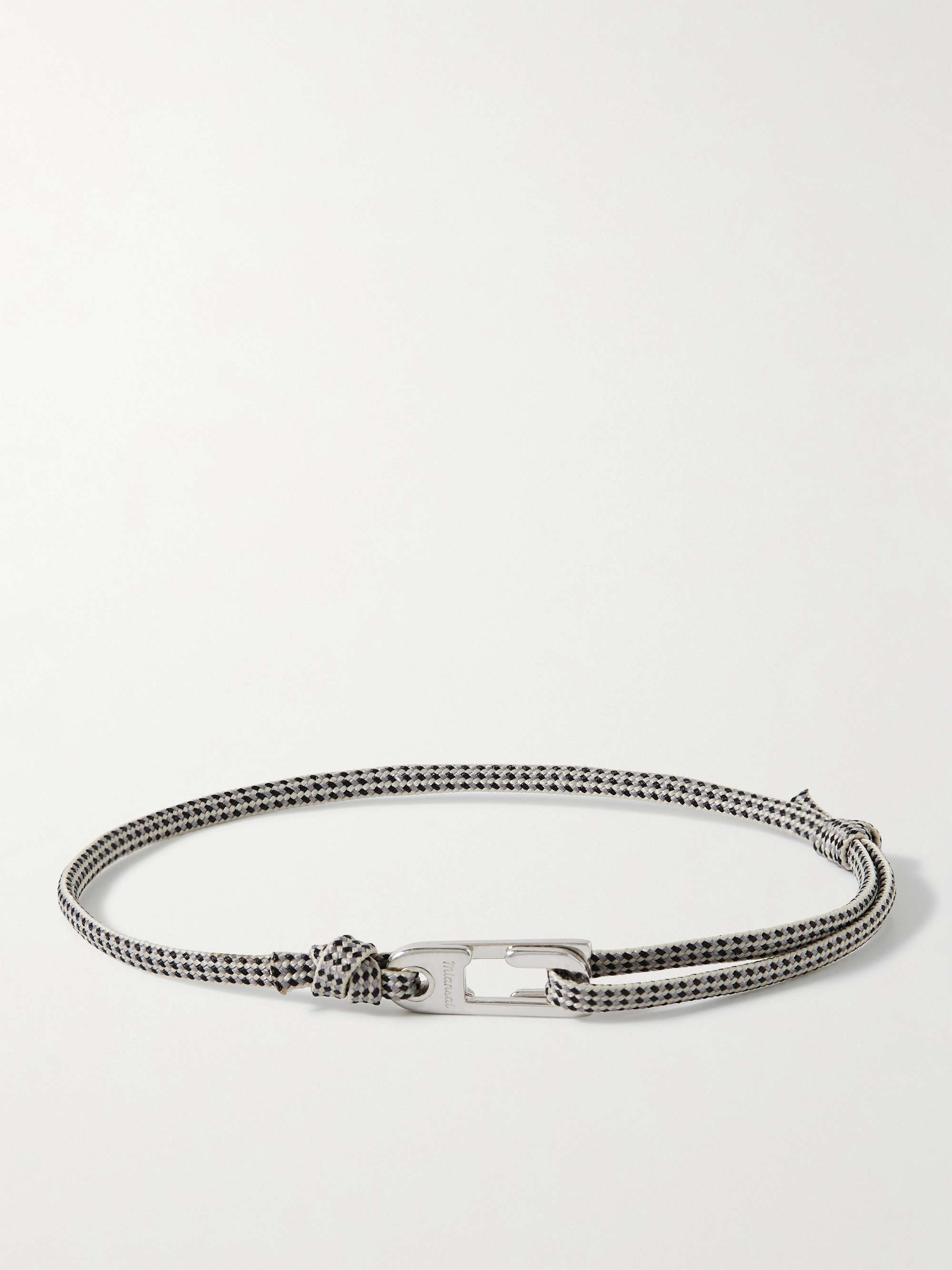 MIANSAI Annex Sterling Silver and Cord Bracelet for Men | MR PORTER
