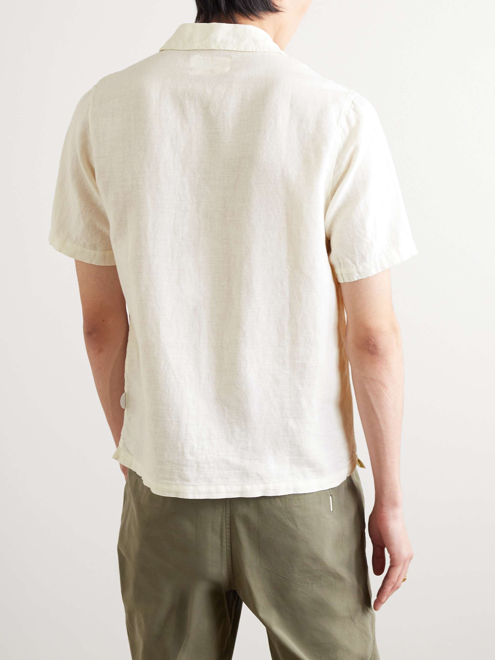 FOLK Seoul Garment-Dyed Linen and Cotton-Blend Shirt for Men | MR PORTER