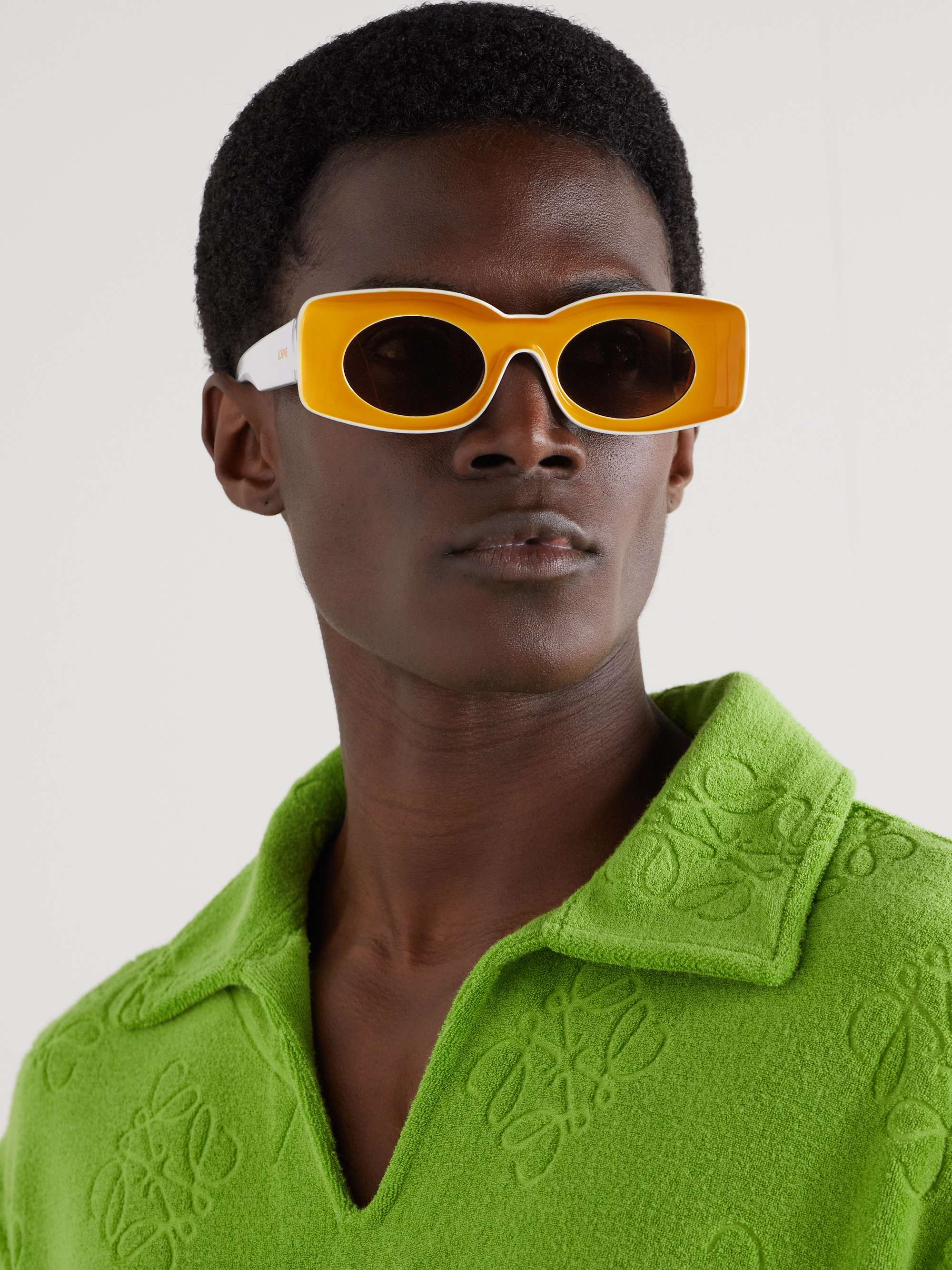 LOEWE + Paula's Ibiza Rectangular-Frame Acetate Sunglasses for Men | MR  PORTER