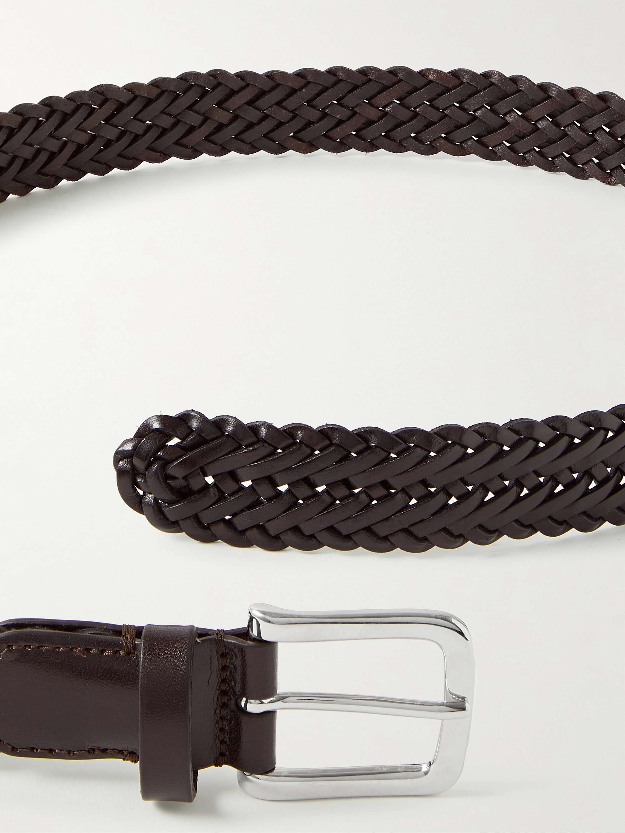 Anderson's 3cm Black and Dark-Brown Reversible Leather Belt - Men - Black Belts