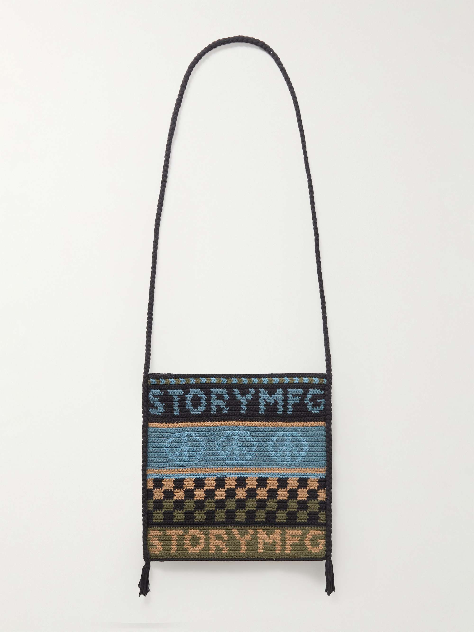 STORY MFG. Crocheted Organic Cotton Messenger Bag for Men | MR PORTER
