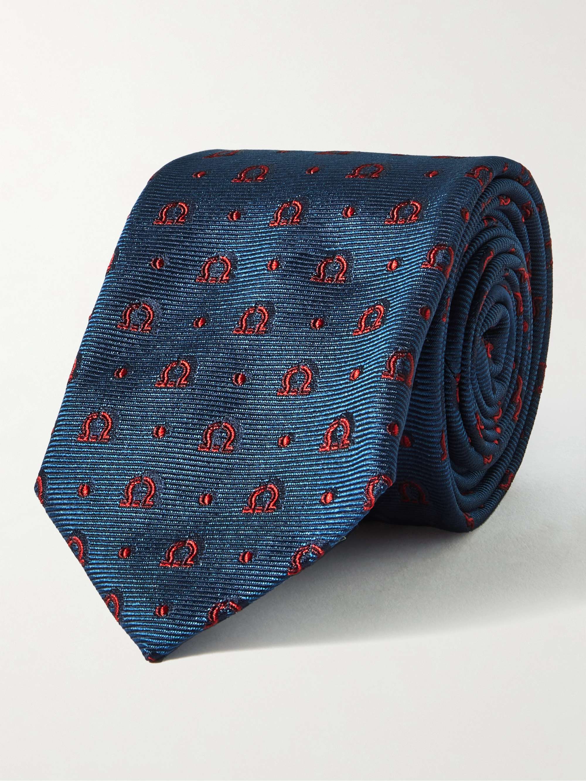 FERRAGAMO 7cm Logo-Embroidered Silk-Faille Tie for Men | MR PORTER