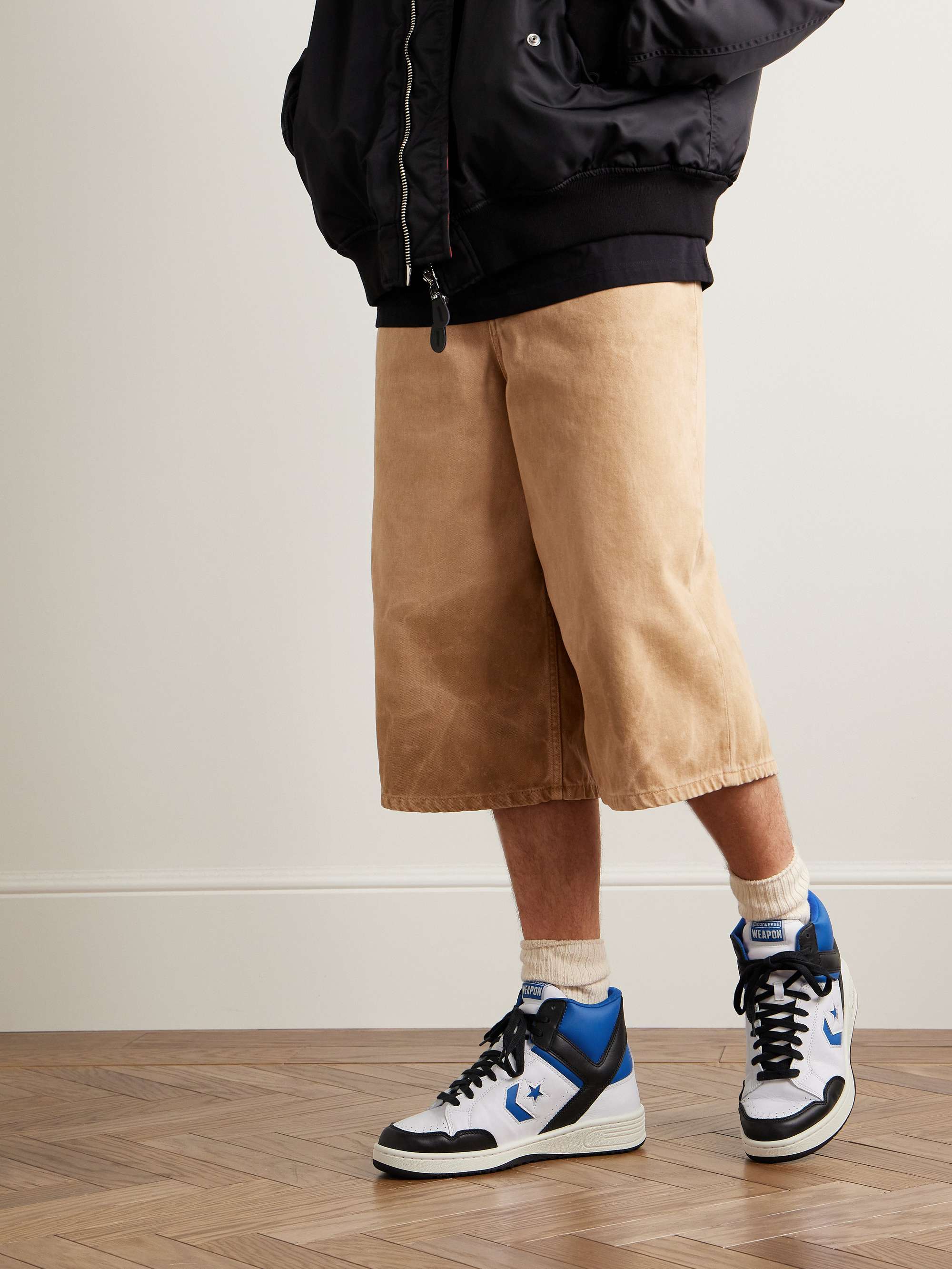 CONVERSE + Fragment Weapon Colour-Block Leather High-Top Sneakers for Men |  MR PORTER