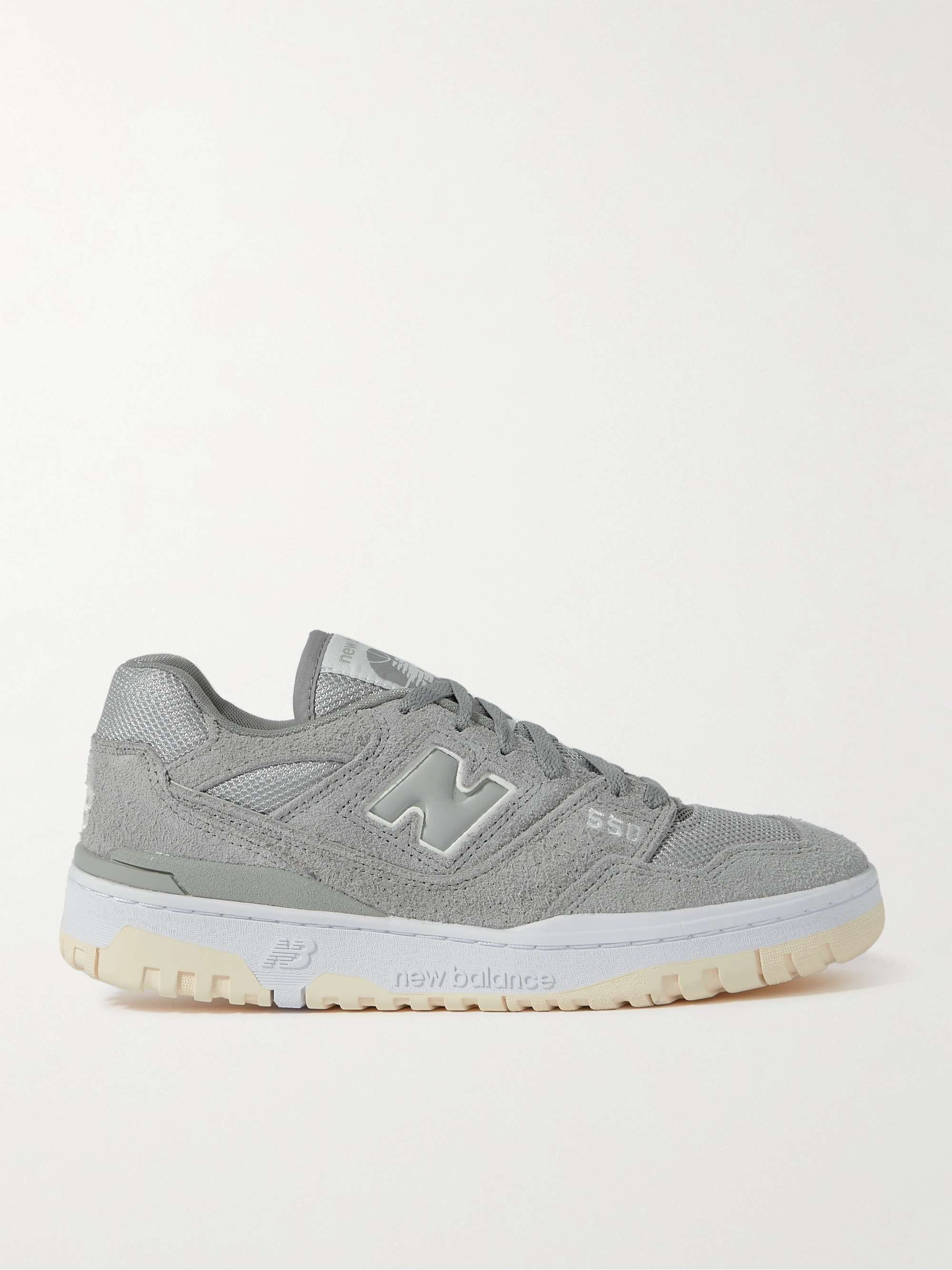 NEW BALANCE 550 Leather-Trimmed Suede and Mesh Sneakers for Men | MR PORTER