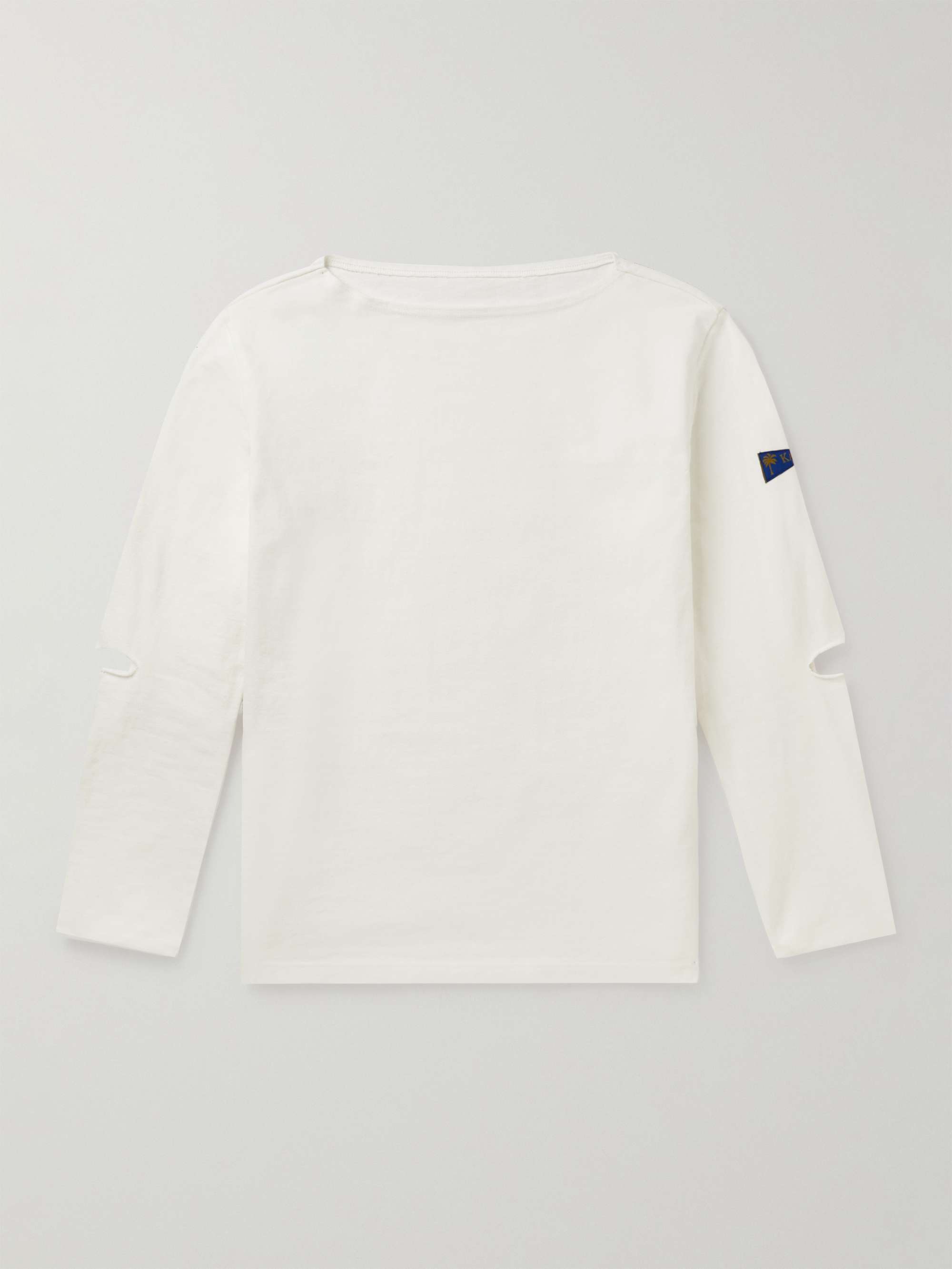KAPITAL Logo-Appliquéd Cut-Out Printed Cotton-Jersey T-Shirt for Men | MR  PORTER