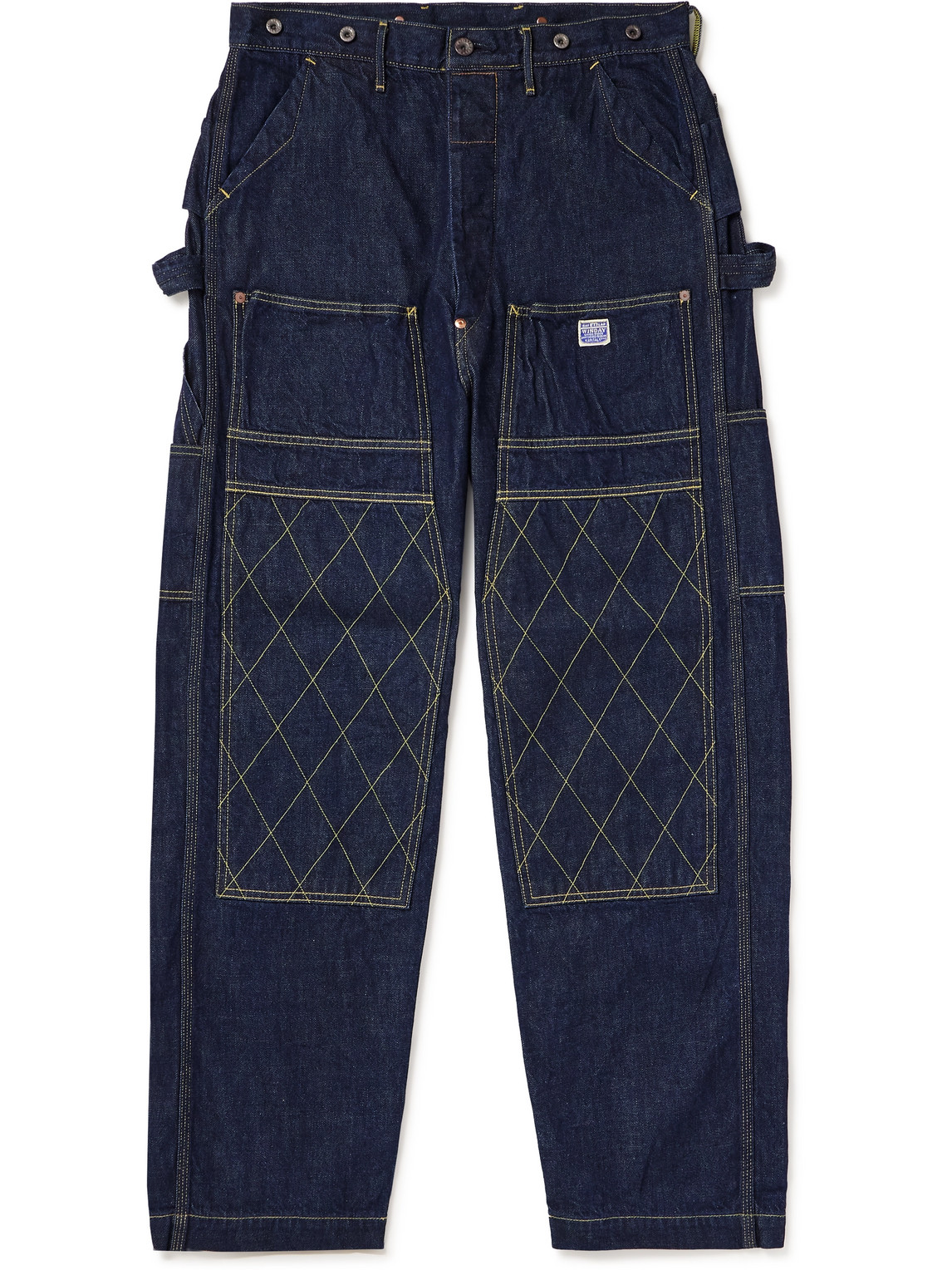 Kapital Lumber Straight-leg Panelled Jeans In Blue