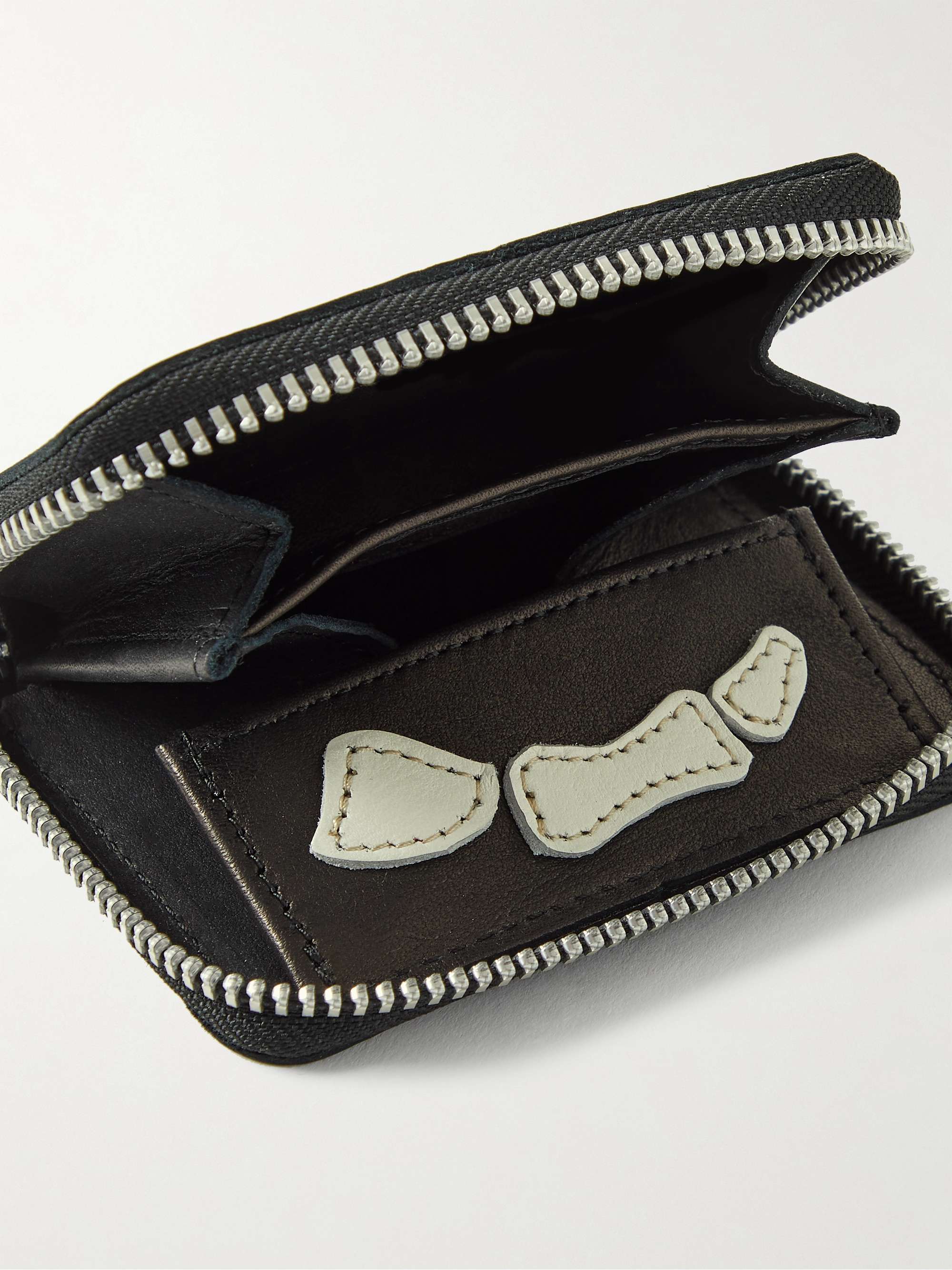 KAPITAL Thumb Up Appliquéd Leather Zip-Around Wallet for Men | MR PORTER