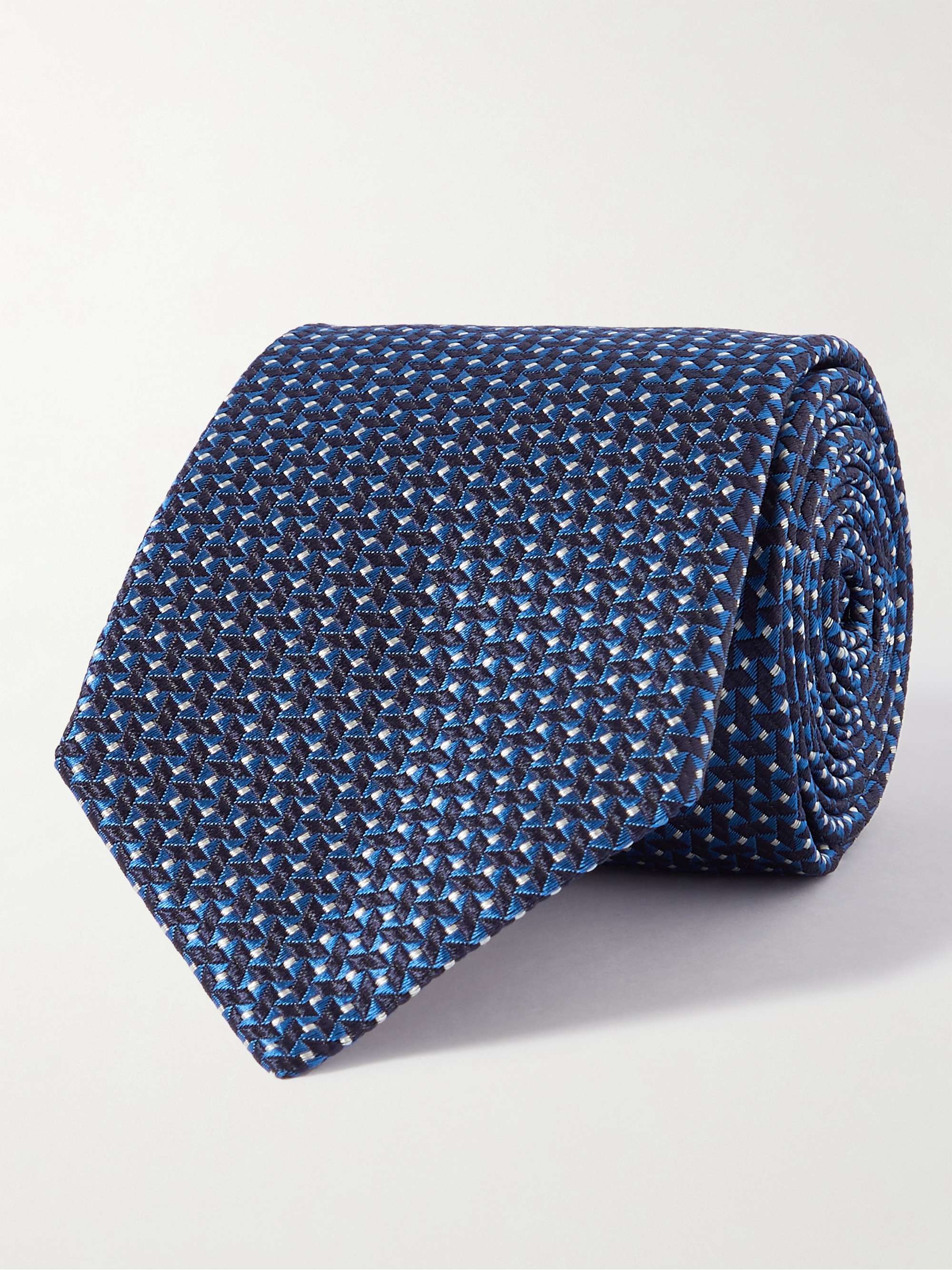 Cravatta in seta jacquard, 8 cm CANALI da uomo | MR PORTER