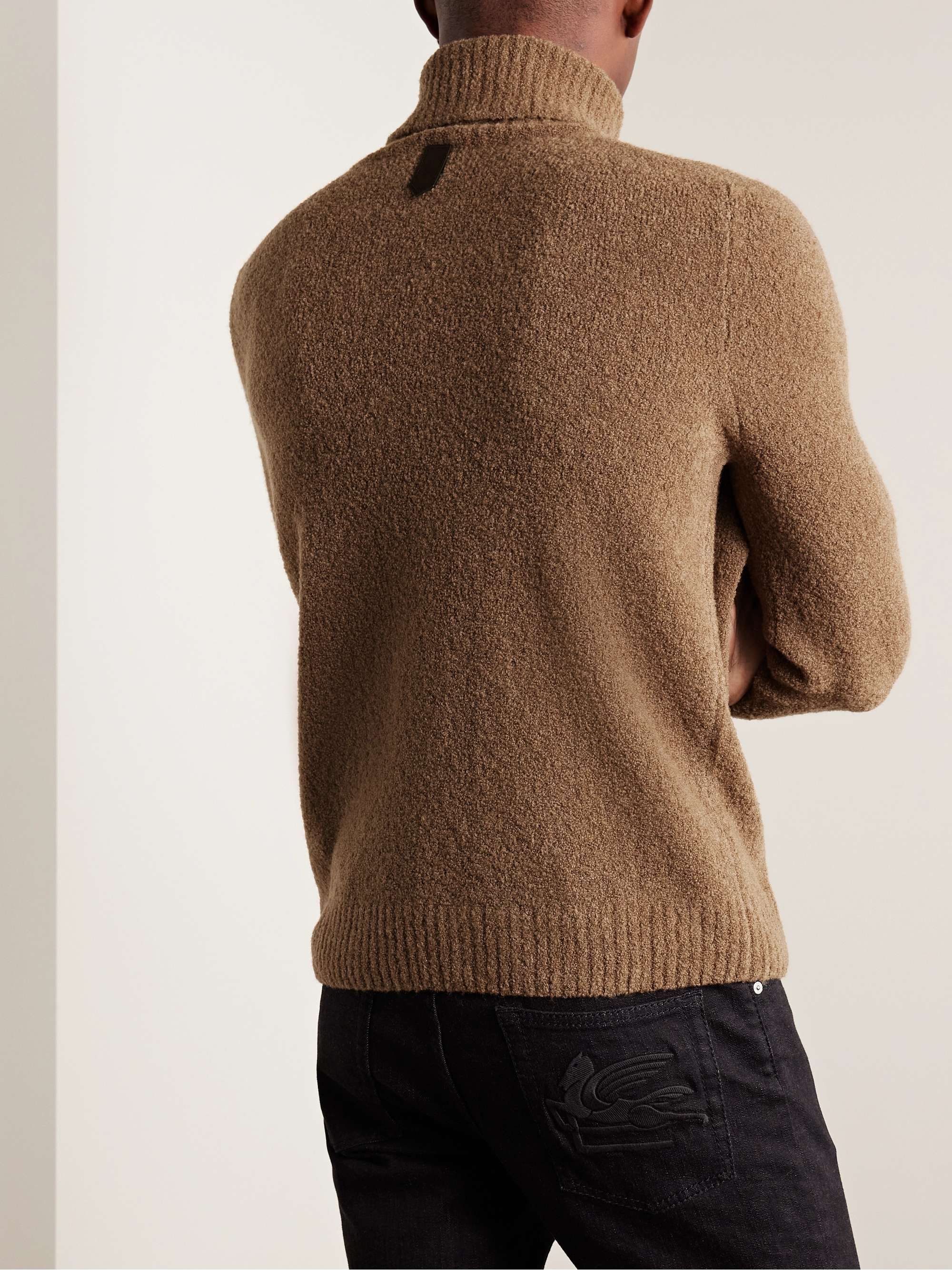 CANALI Slim-Fit Wool-Blend Bouclé Rollneck Sweater for Men | MR PORTER