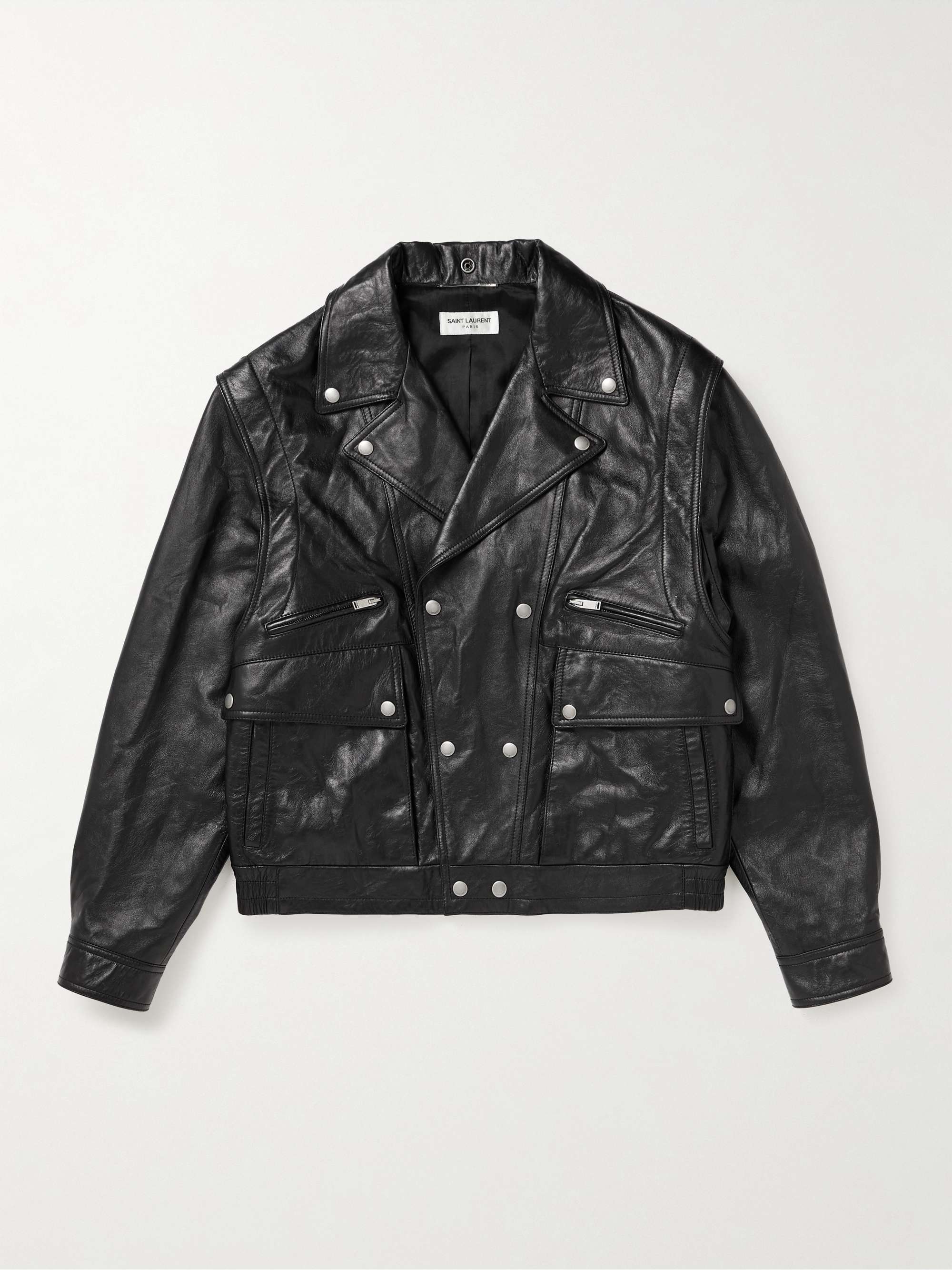 SAINT LAURENT Leather Biker Jacket | MR PORTER