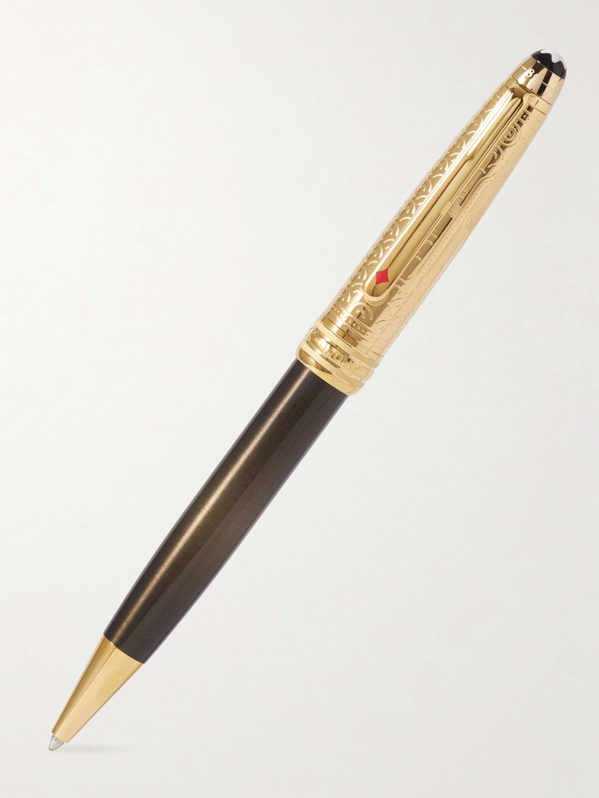 MONTBLANC Meisterstück Around the World in 80 Days Doué Classique Resin and  Gold-Plated Ballpoint Pen for Men | MR PORTER