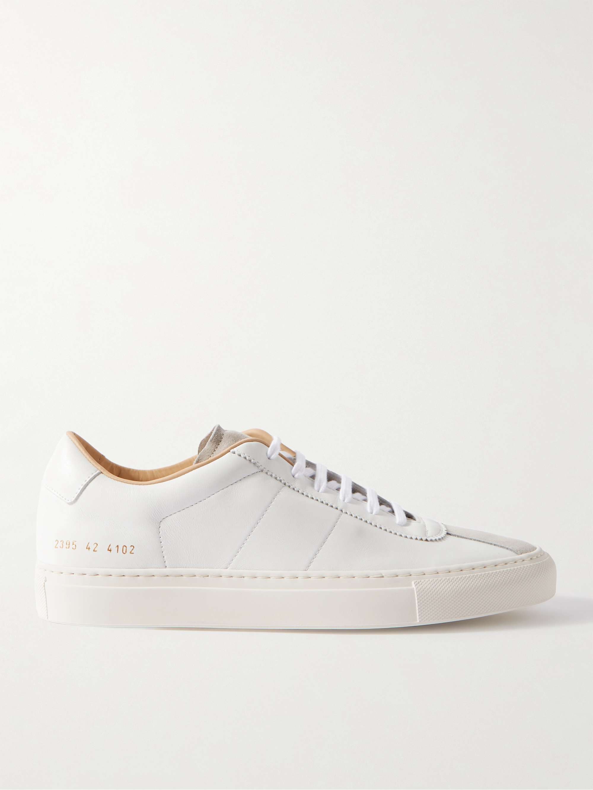 COMMON PROJECTS Court Classic Suede-Trimmed Leather Sneakers for Men ...