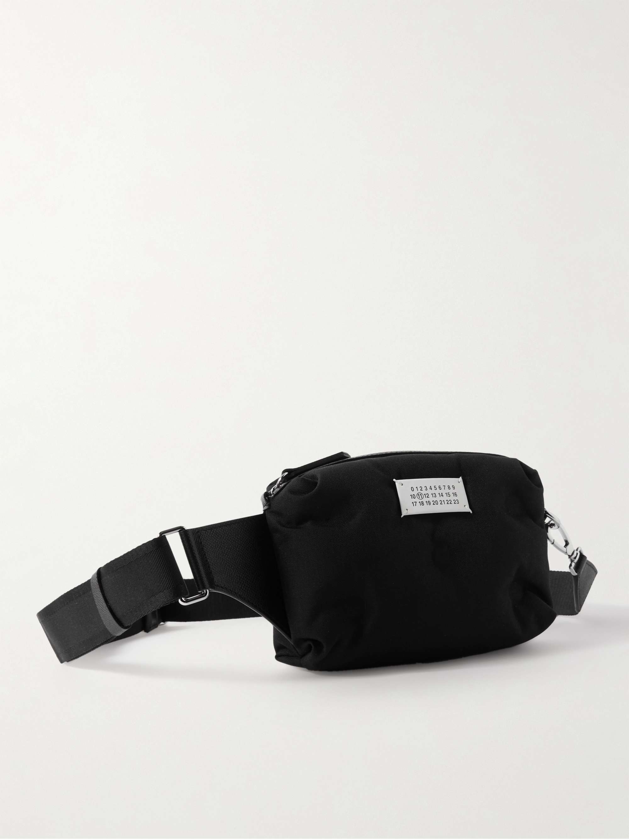 MAISON MARGIELA Glam Slam Logo-Appliqued Leather-Trimmed Padded CORDURA® Belt  Bag for Men | MR PORTER