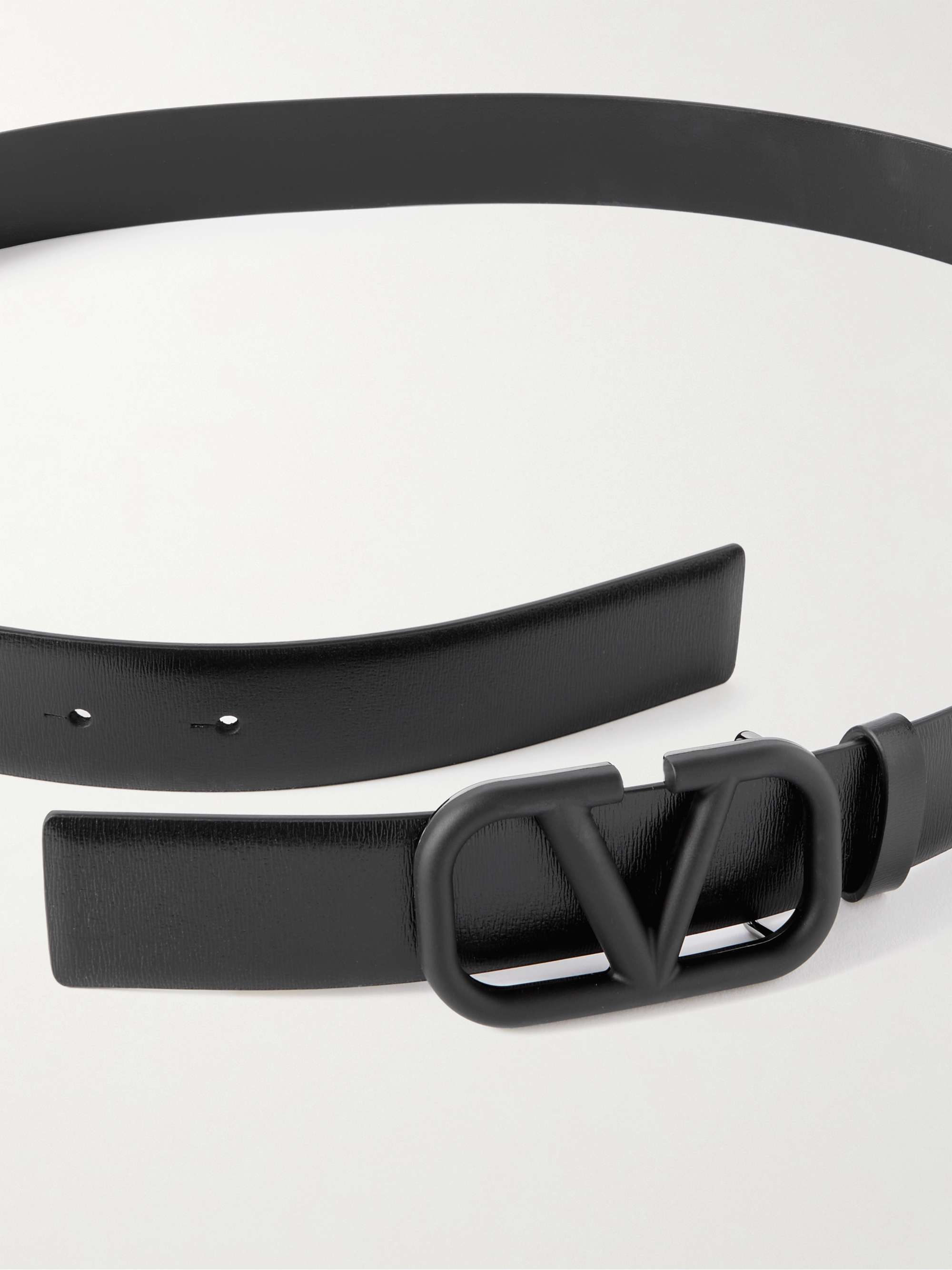Valentino Garavani V-logo buckled belt - Black
