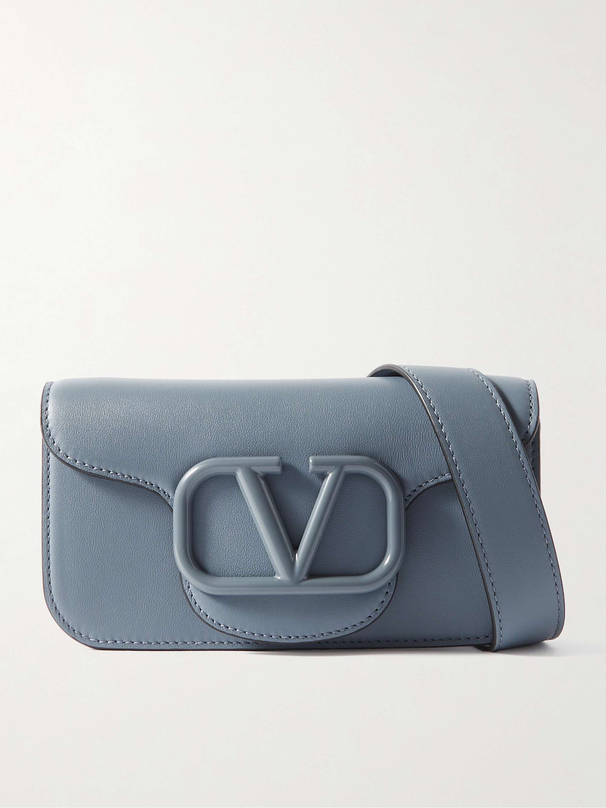 VALENTINO GARAVANI Locò Mini Logo-Embellished Leather Messanger Bag for Men  | MR PORTER