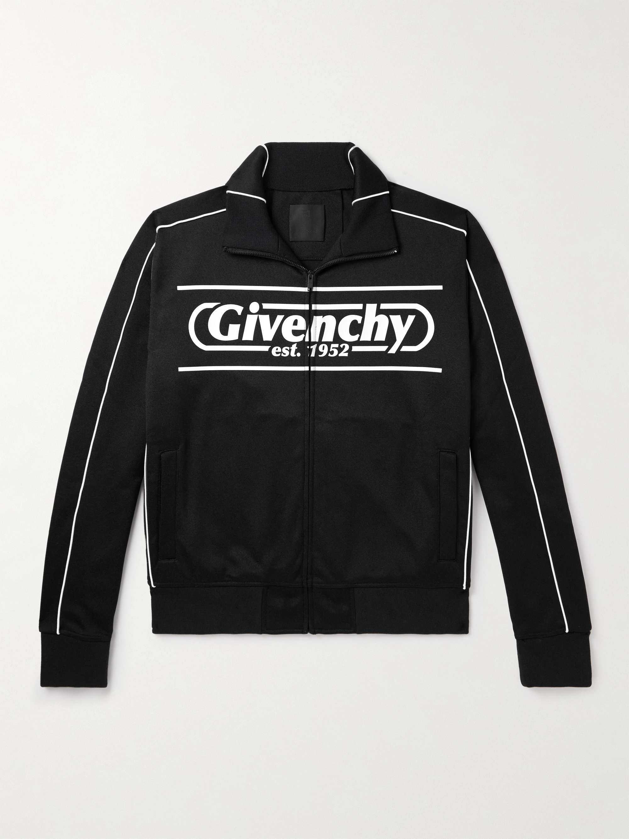 GIVENCHY Logo-Print Cotton-Blend Tech-Jersey Track Jacket for Men | MR ...