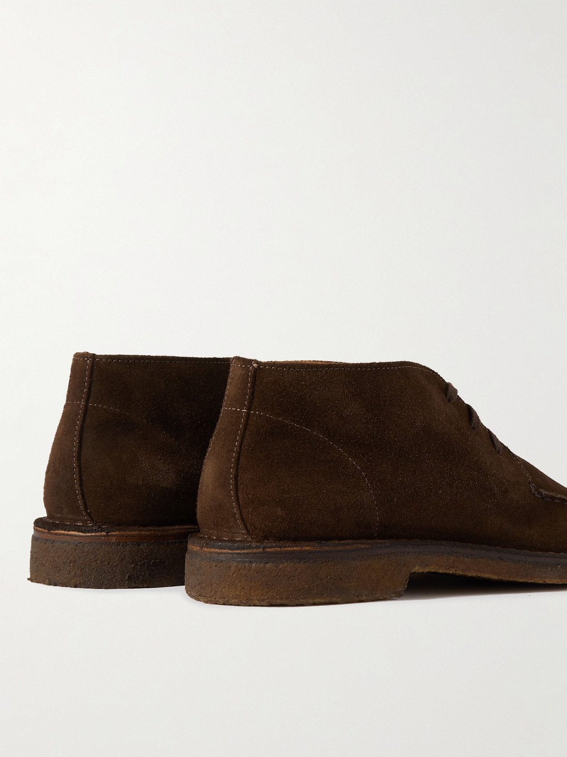 Shop Drake's Crosby Suede Chukka Boots In Brown