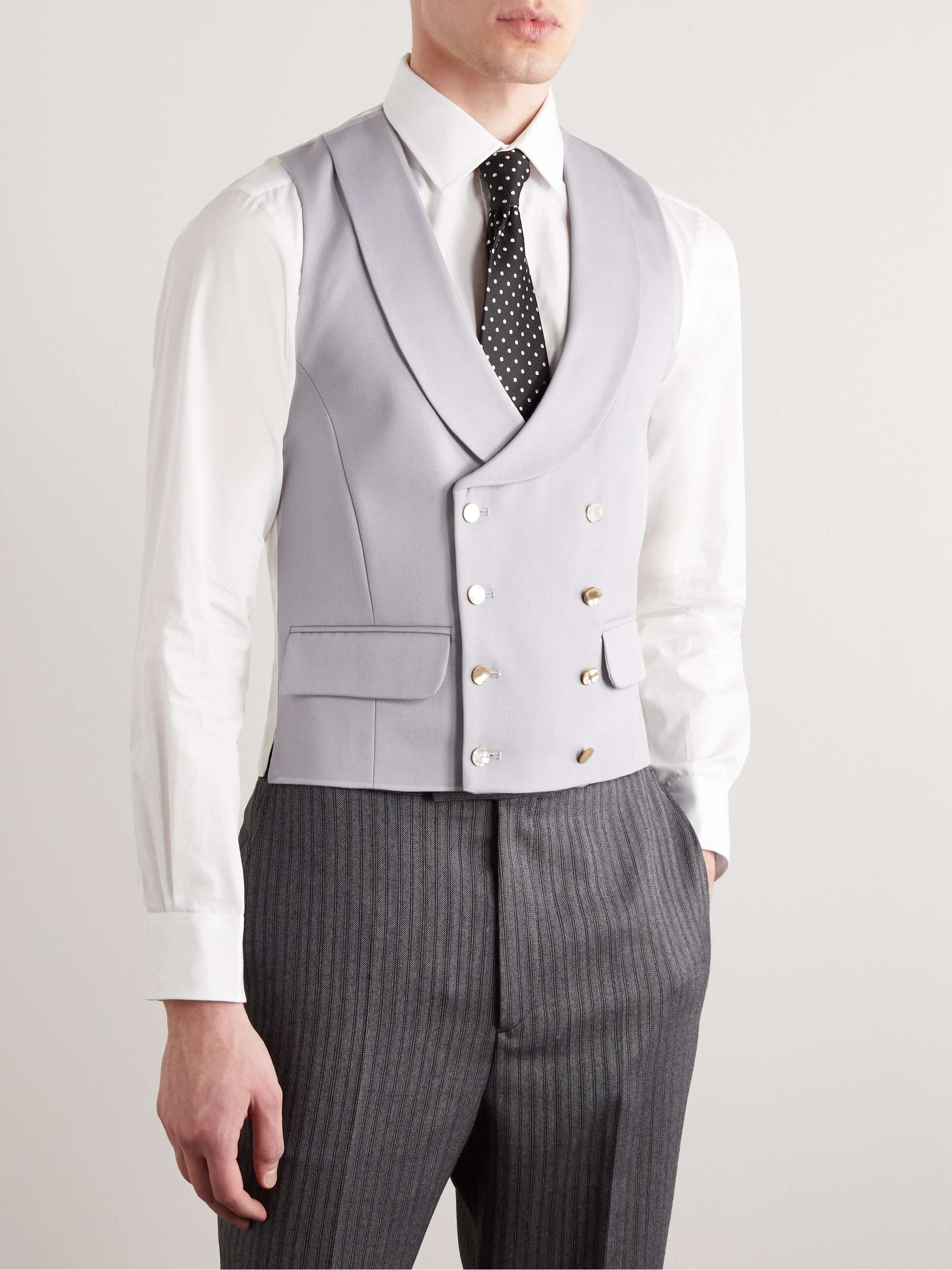 FAVOURBROOK Dukes Slim-Fit Shawl-Lapel Double-Breasted Linen Waistcoat for  Men | MR PORTER