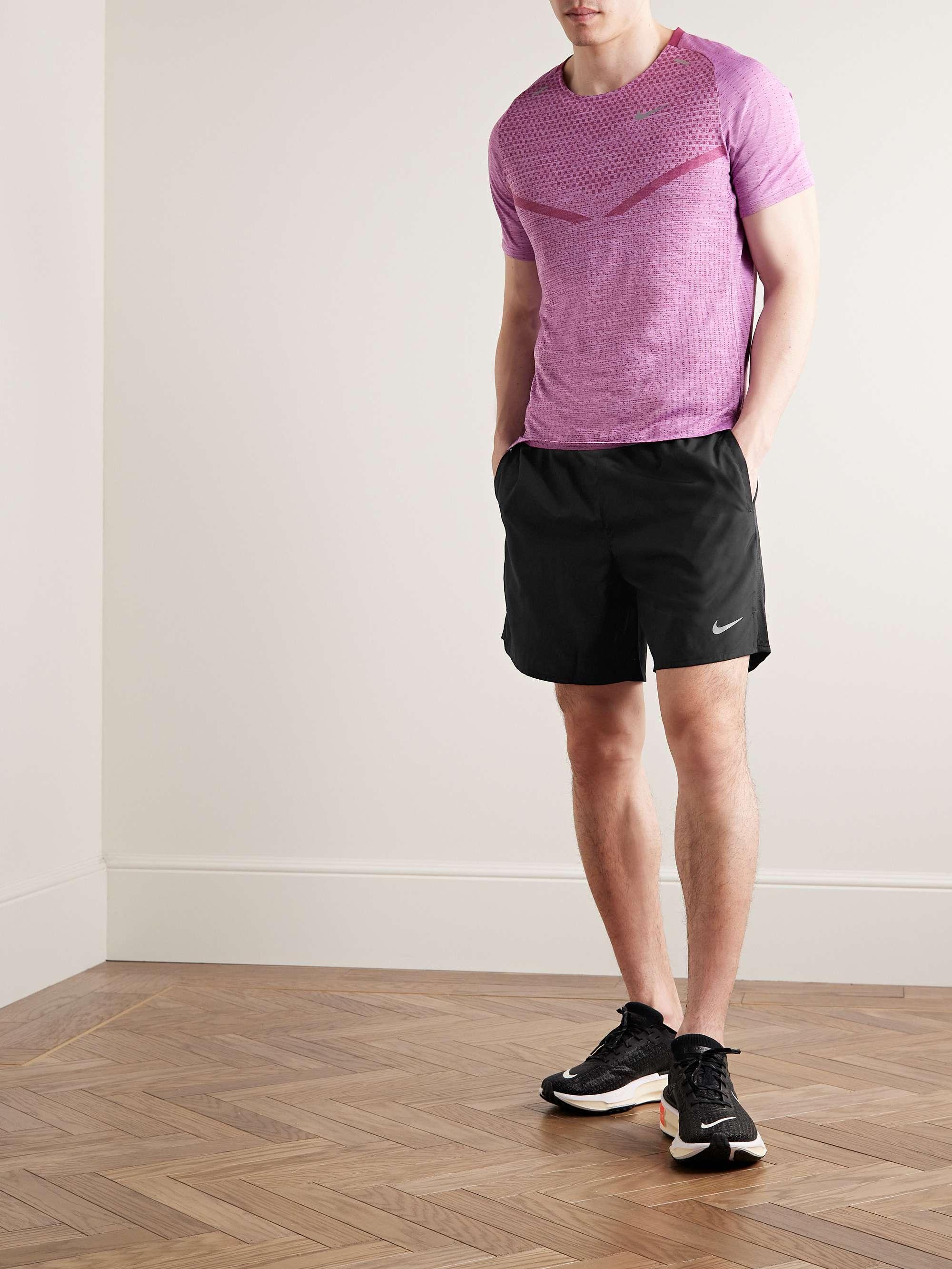 NIKE RUNNING Run Division Challenger Straight-Leg Mesh-Trimmed Dri-FIT  Shorts for Men | MR PORTER