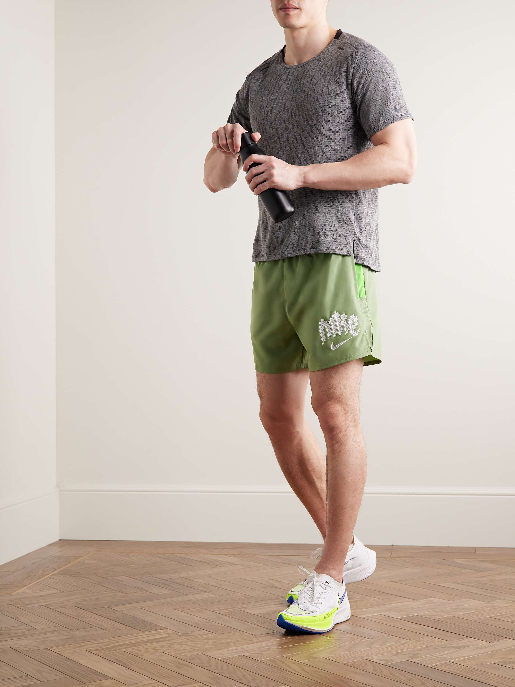 NIKE RUNNING Run Division Challenger Straight-Leg Logo-Print Dri-FIT Shorts  for Men | MR PORTER