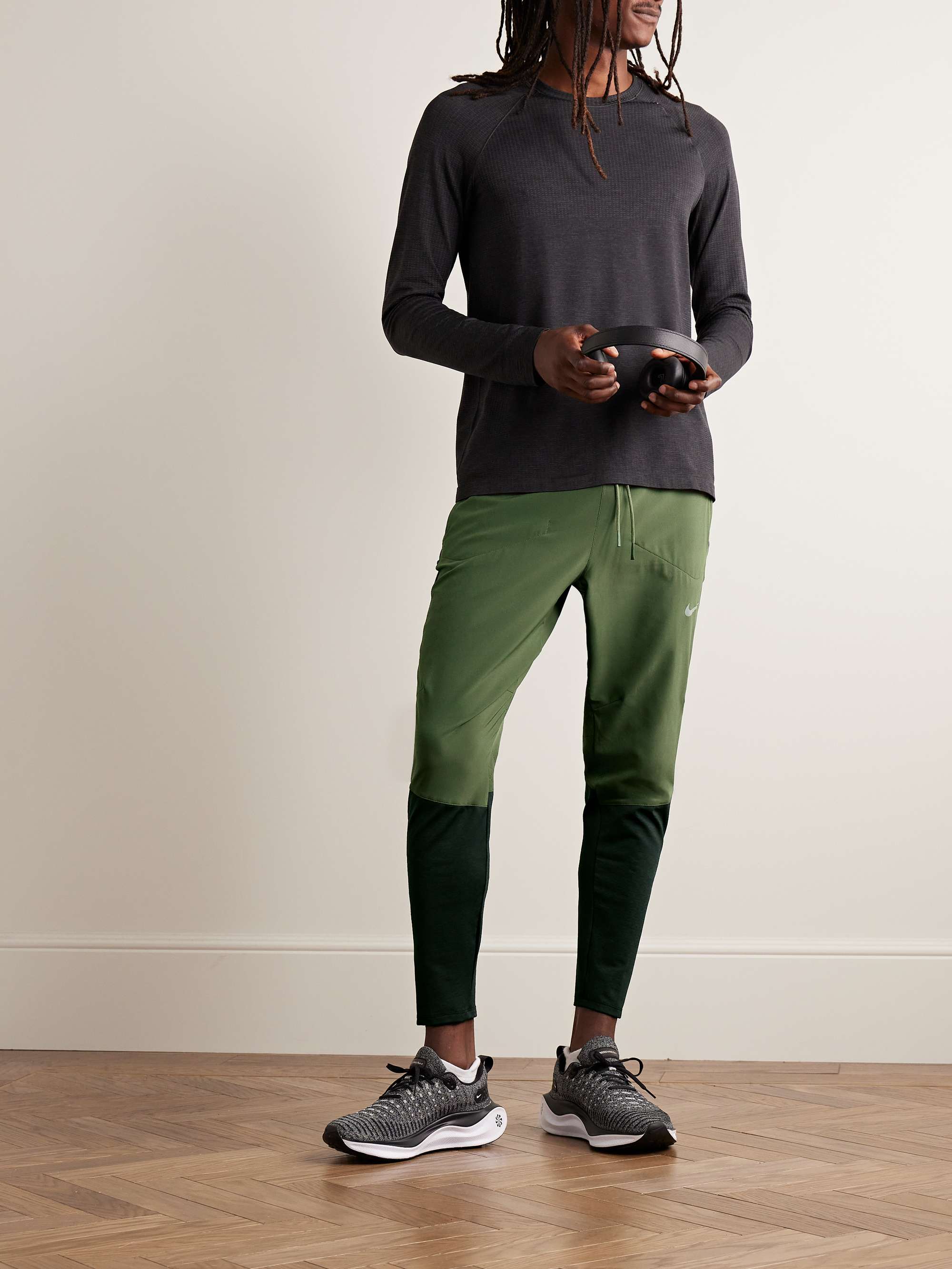 NIKE RUNNING Phenom Elite Logo-Print Colour-Block Dri-FIT Track Pants for  Men | MR PORTER