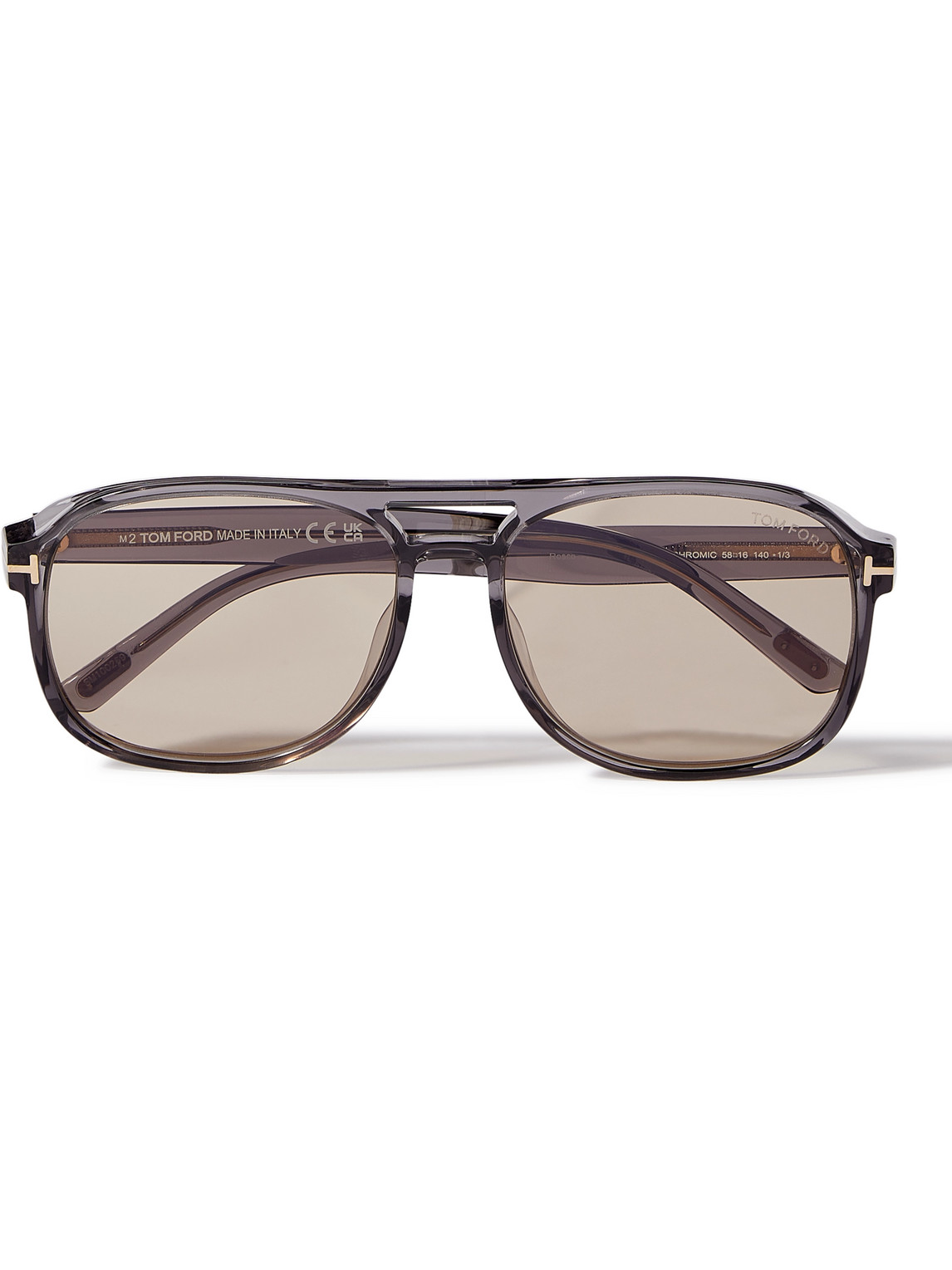 Tom Ford Aviator-style Acetate Sunglasses In Grey