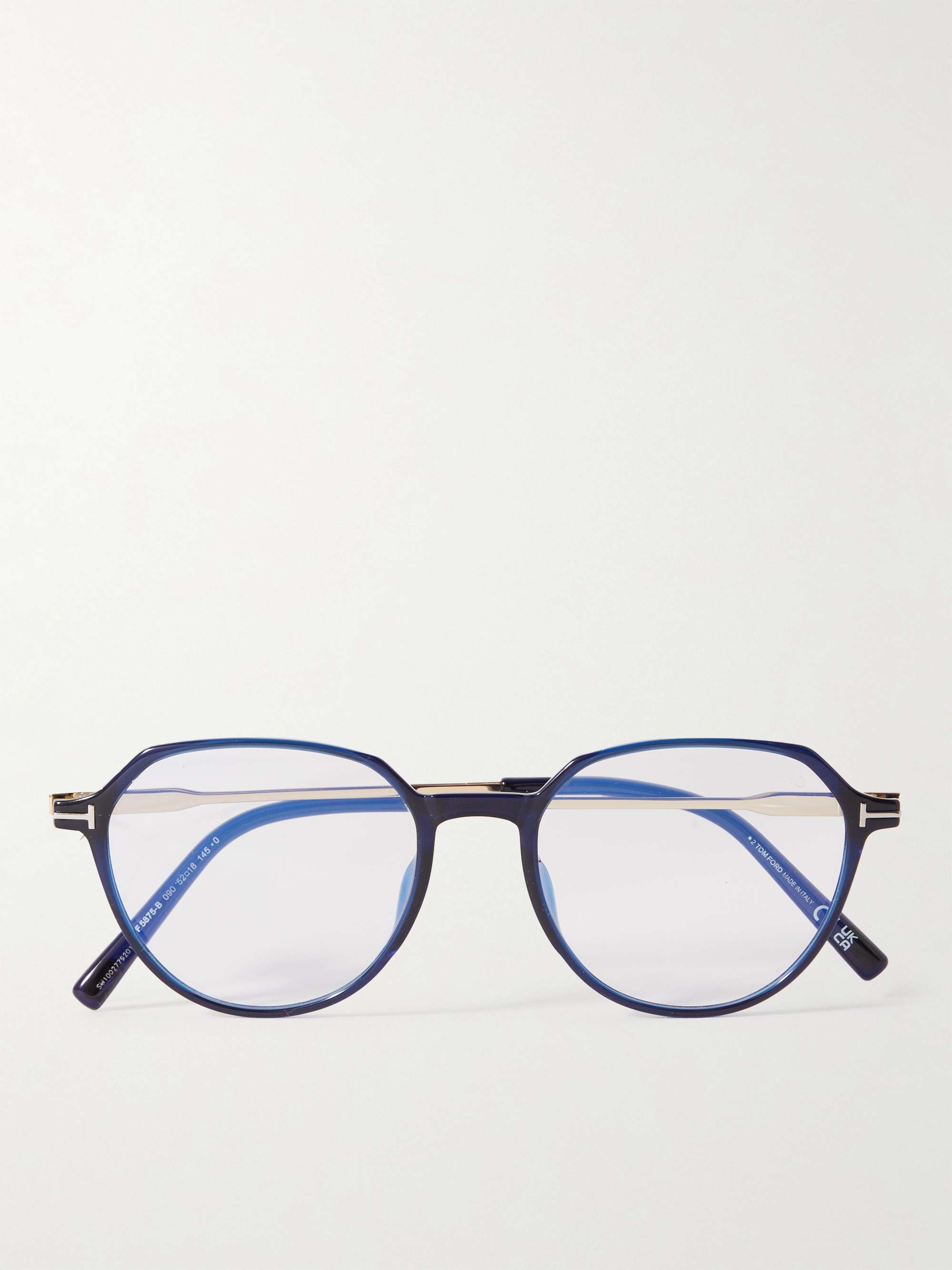 TOM FORD Round-Frame Acetate and Silver-Tone Optical Glasses for Men | MR  PORTER