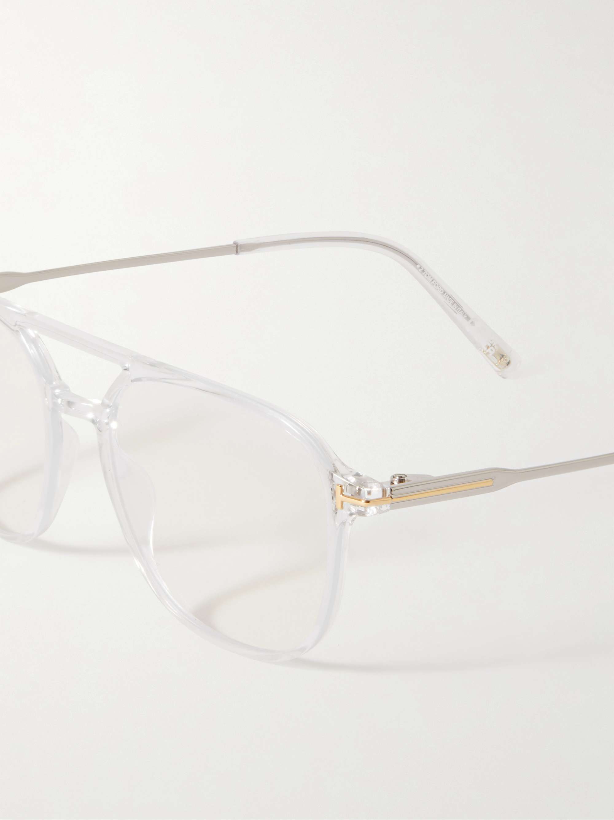 TOM FORD Aviator-Style Acetate and Silver-Tone Optical Glasses | MR PORTER