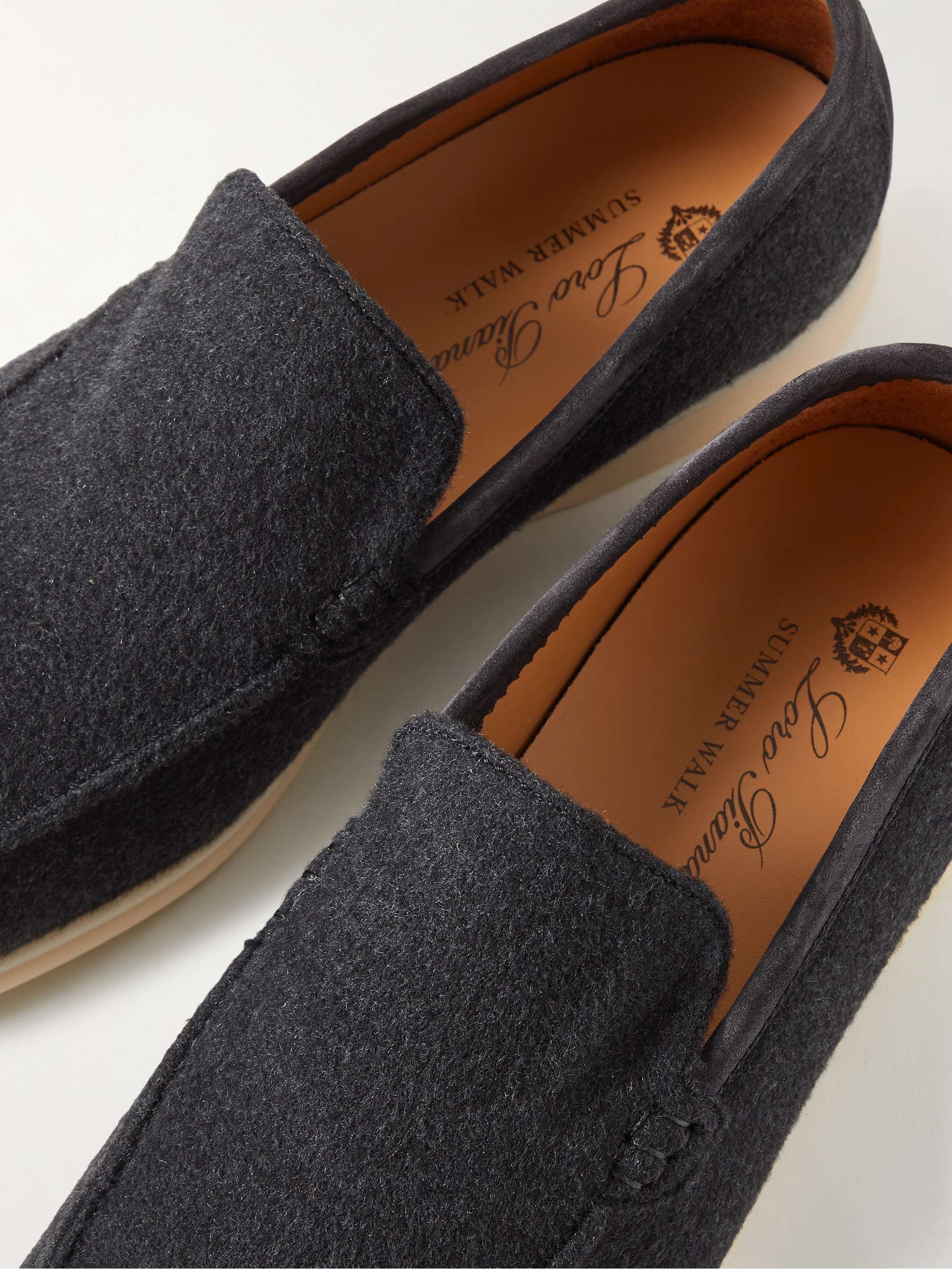 LORO PIANA Summer Walk Suede-Trimmed Storm System® Cashmere Loafers for Men  | MR PORTER