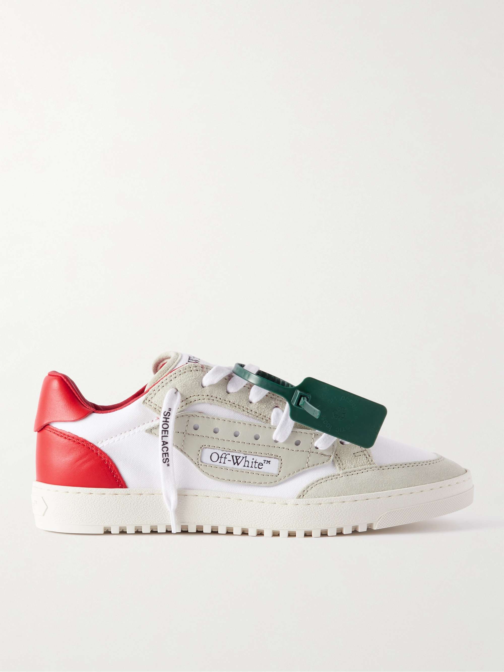 OFF-WHITE 5.0 Off Court Canvas, Leather and Suede Sneakers for Men | MR  PORTER