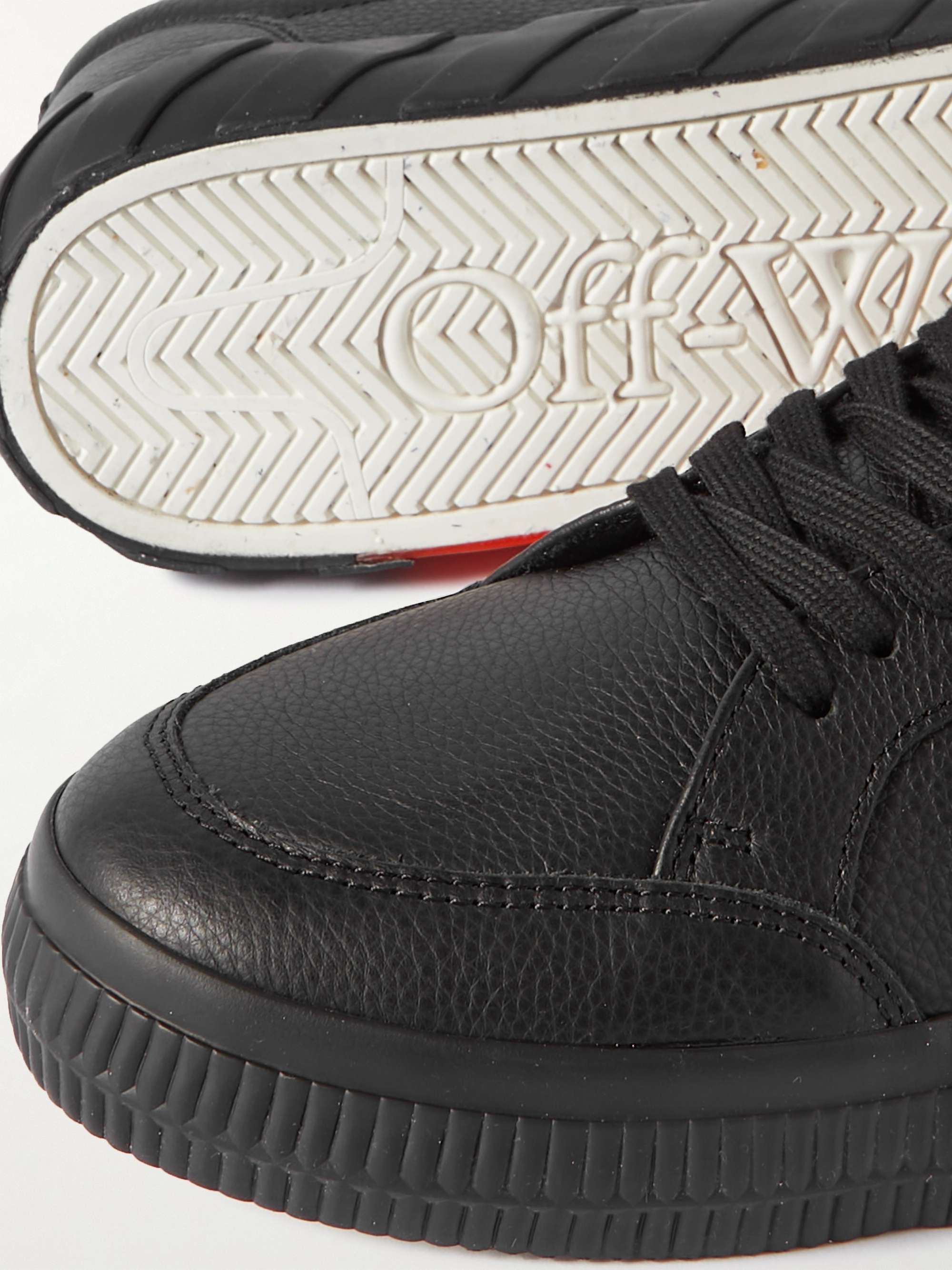OFF-WHITE Full-Grain Leather Sneakers for Men | MR PORTER