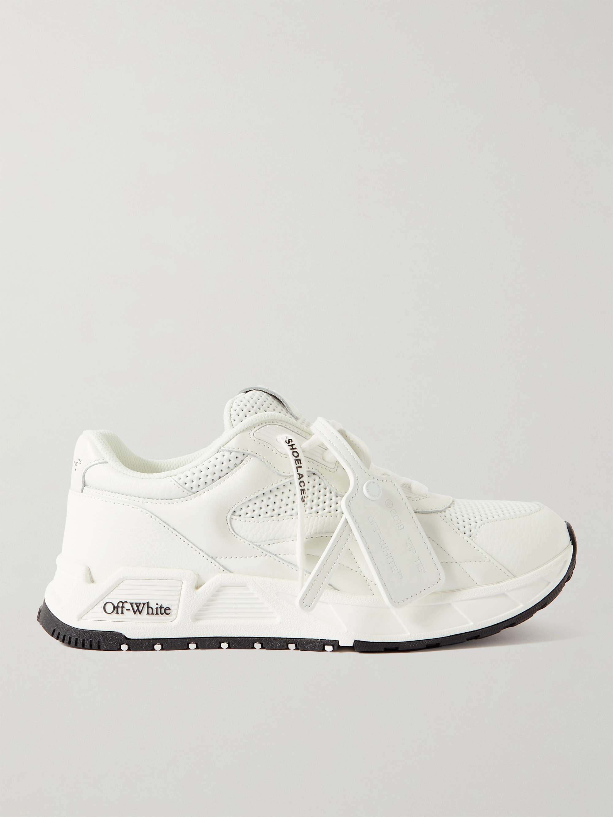 OFF-WHITE Runner B Perforated Leather Sneakers for Men | MR PORTER