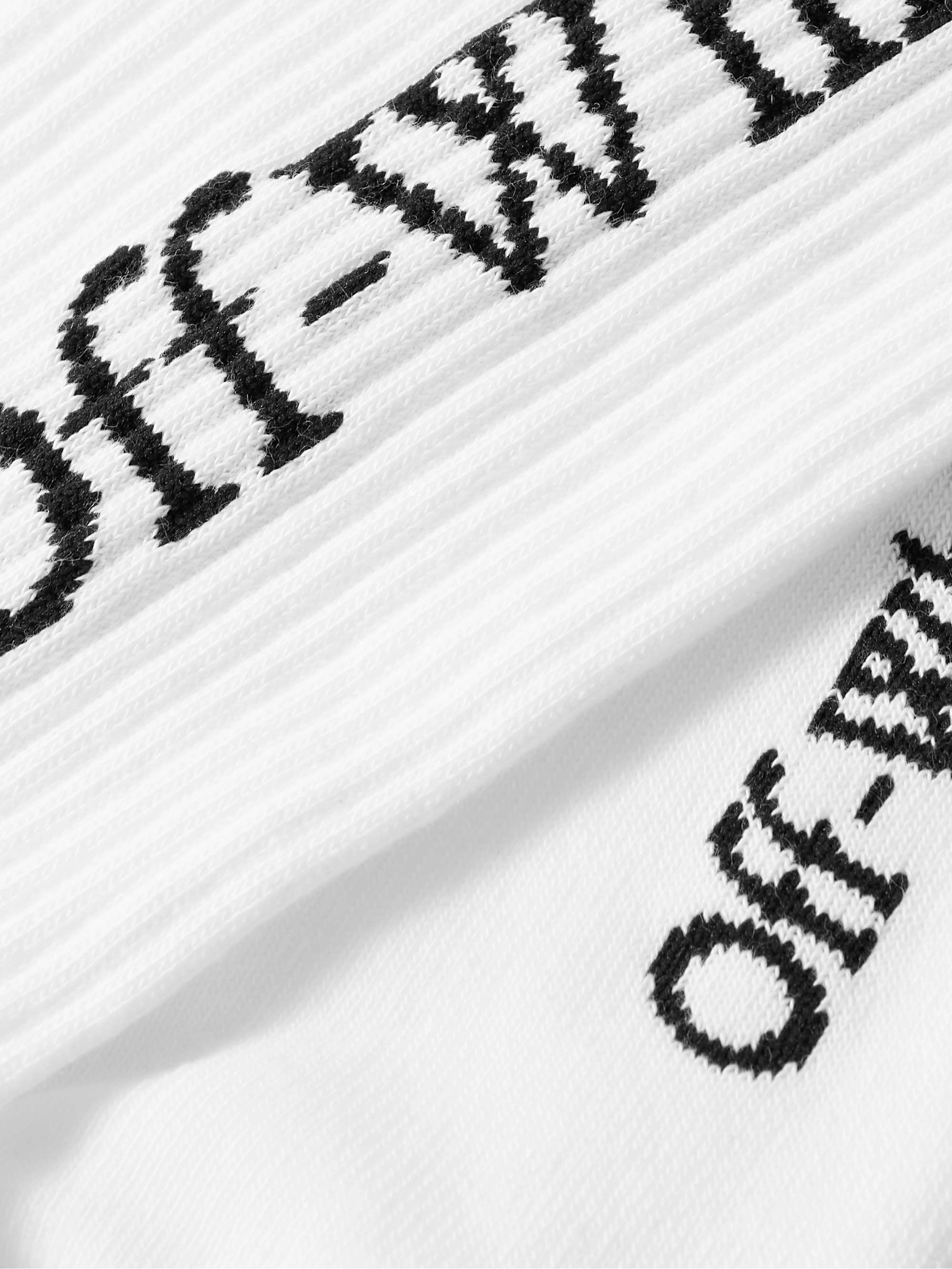 OFF-WHITE Logo-Jacquard Cotton-Blend Socks for Men | MR PORTER