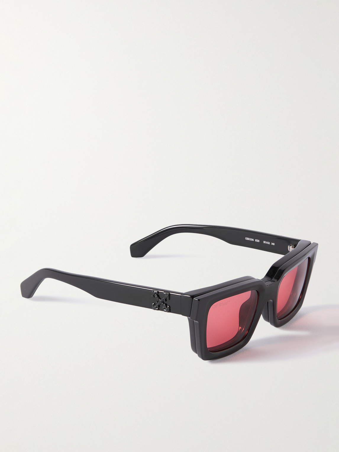 Shop Off-white Convertible Square-frame Acetate Optical Glasses In Black