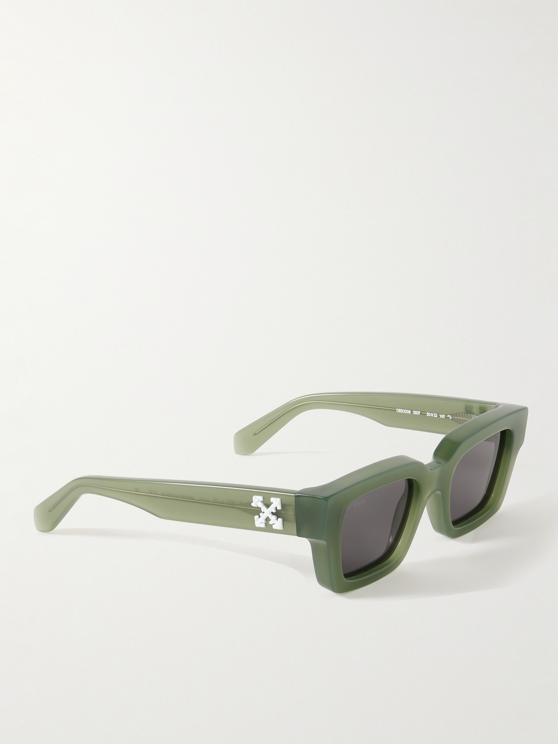 Shop Off-white Virgil Square-frame Acetate Sunglasses In Green