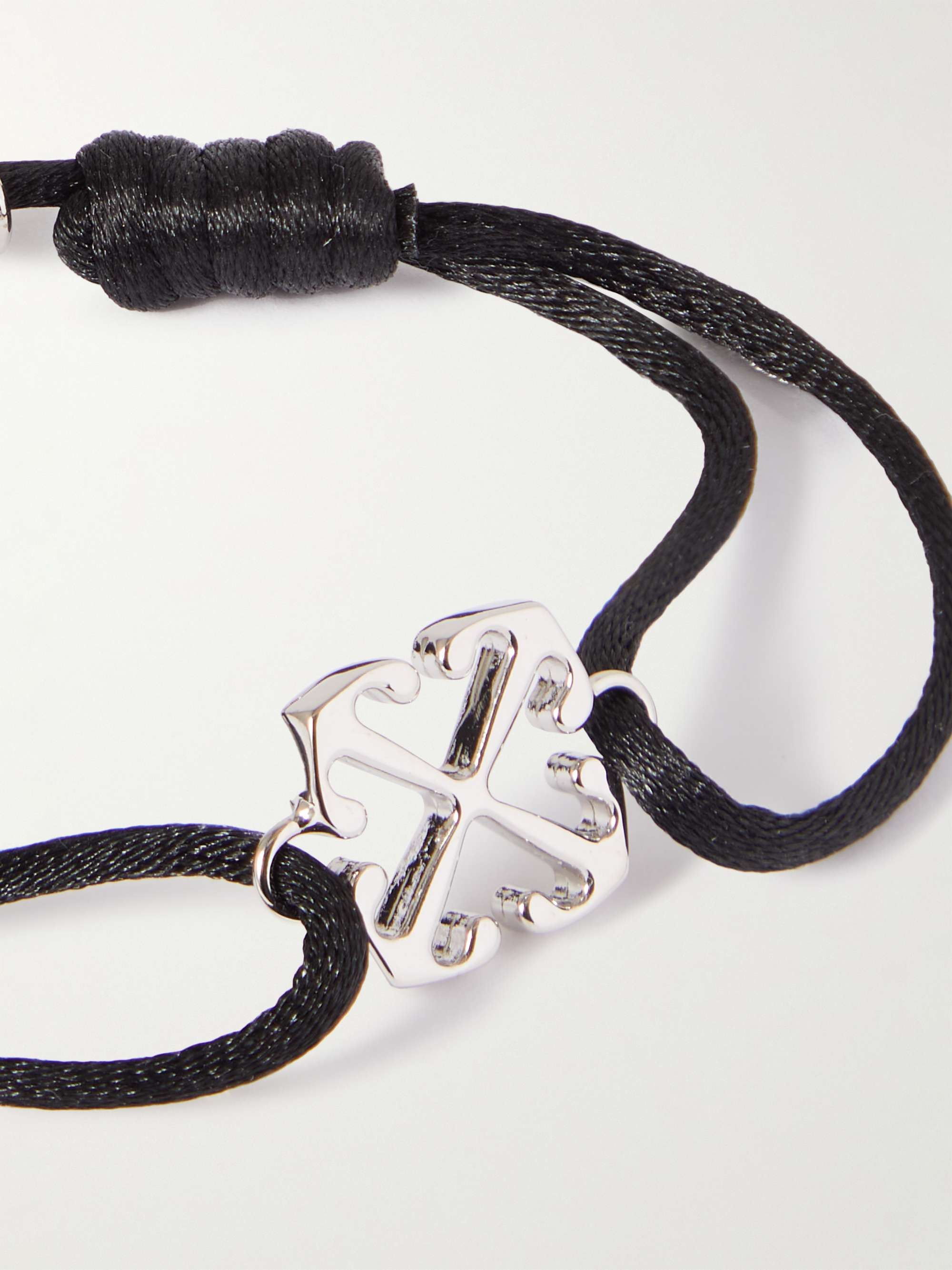 OFF-WHITE Arrow Silver-Tone and Cord Bracelet for Men | MR PORTER