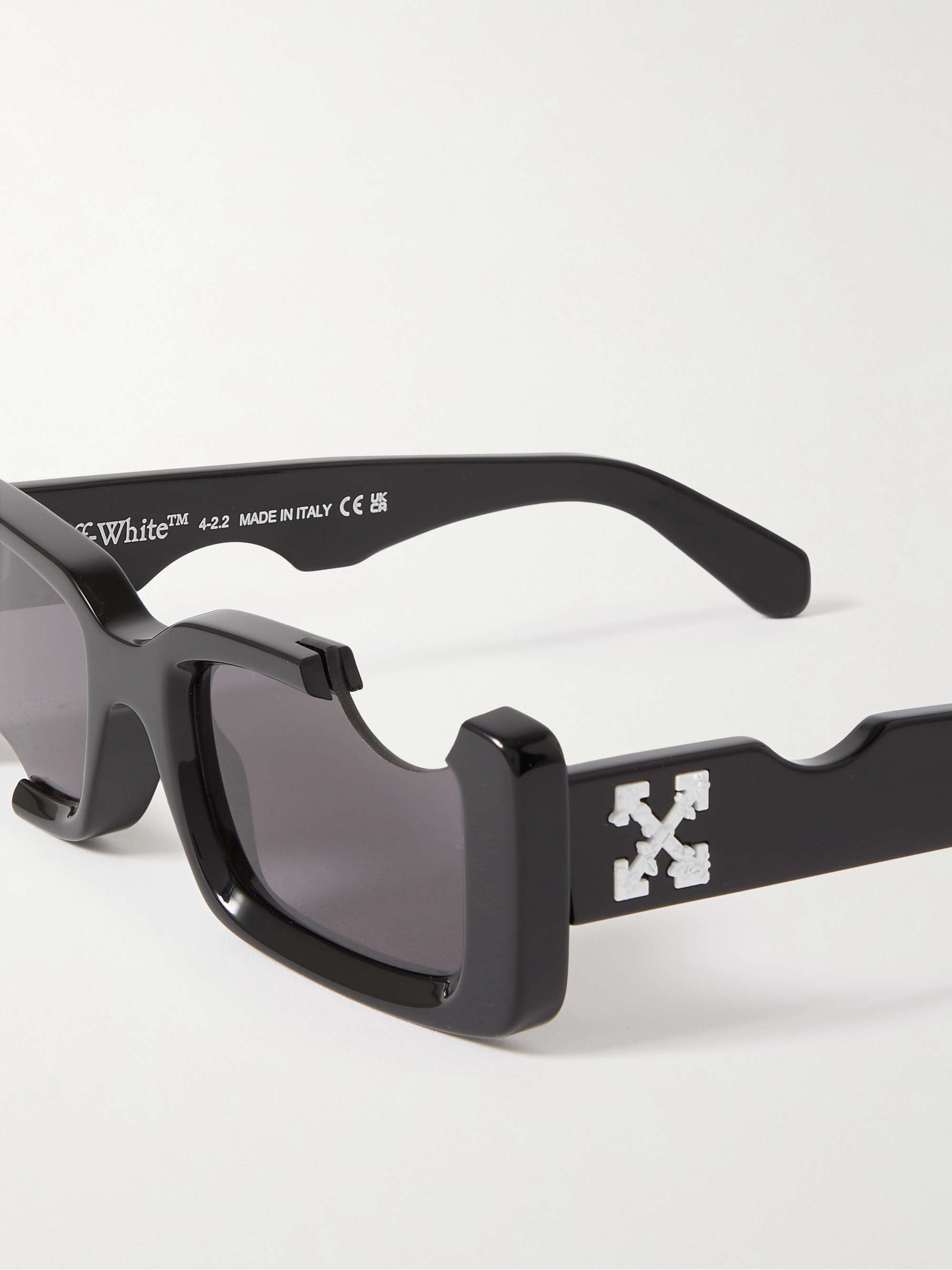رمادي نظارات شمسية Cady بإطار مستطيل مزين بفتحات من الأسيتات | OFF-WHITE |  MR PORTER