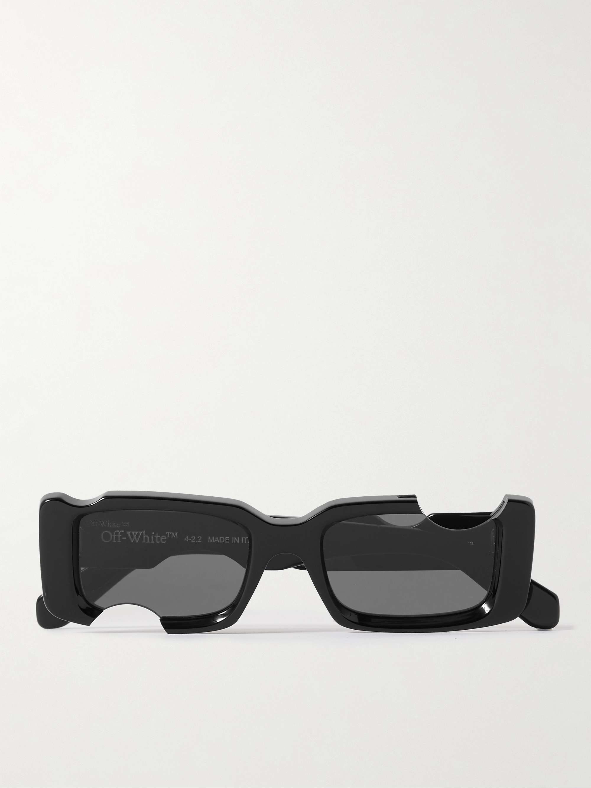 نظارات شمسية Cady بإطار مستطيل مزين بفتحات من الأسيتات من OFF-WHITE | مستر  بورتر