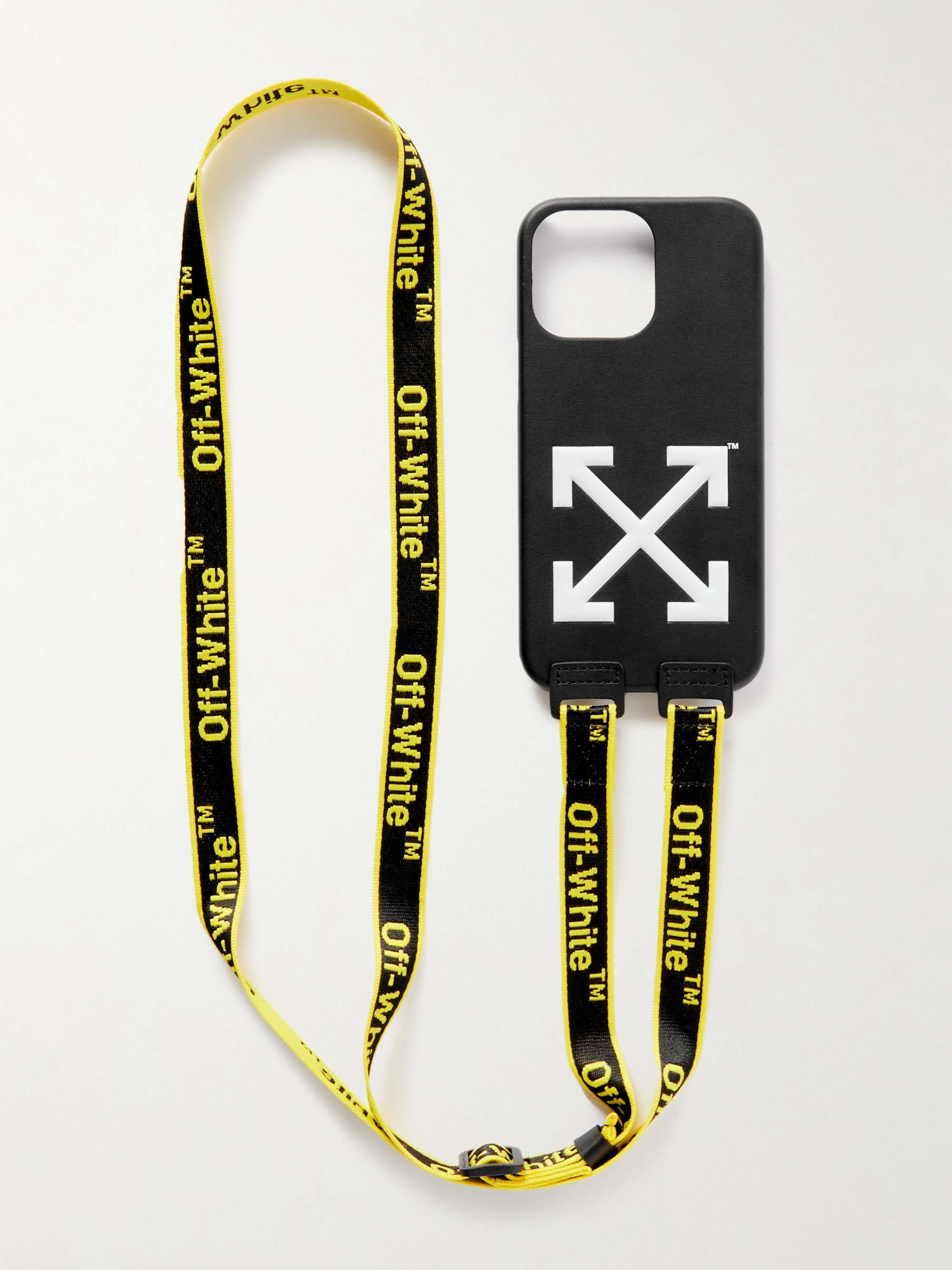 OFF-WHITE Logo-Print Rubber iPhone 14 Pro Phone Case with Lanyard | MR  PORTER