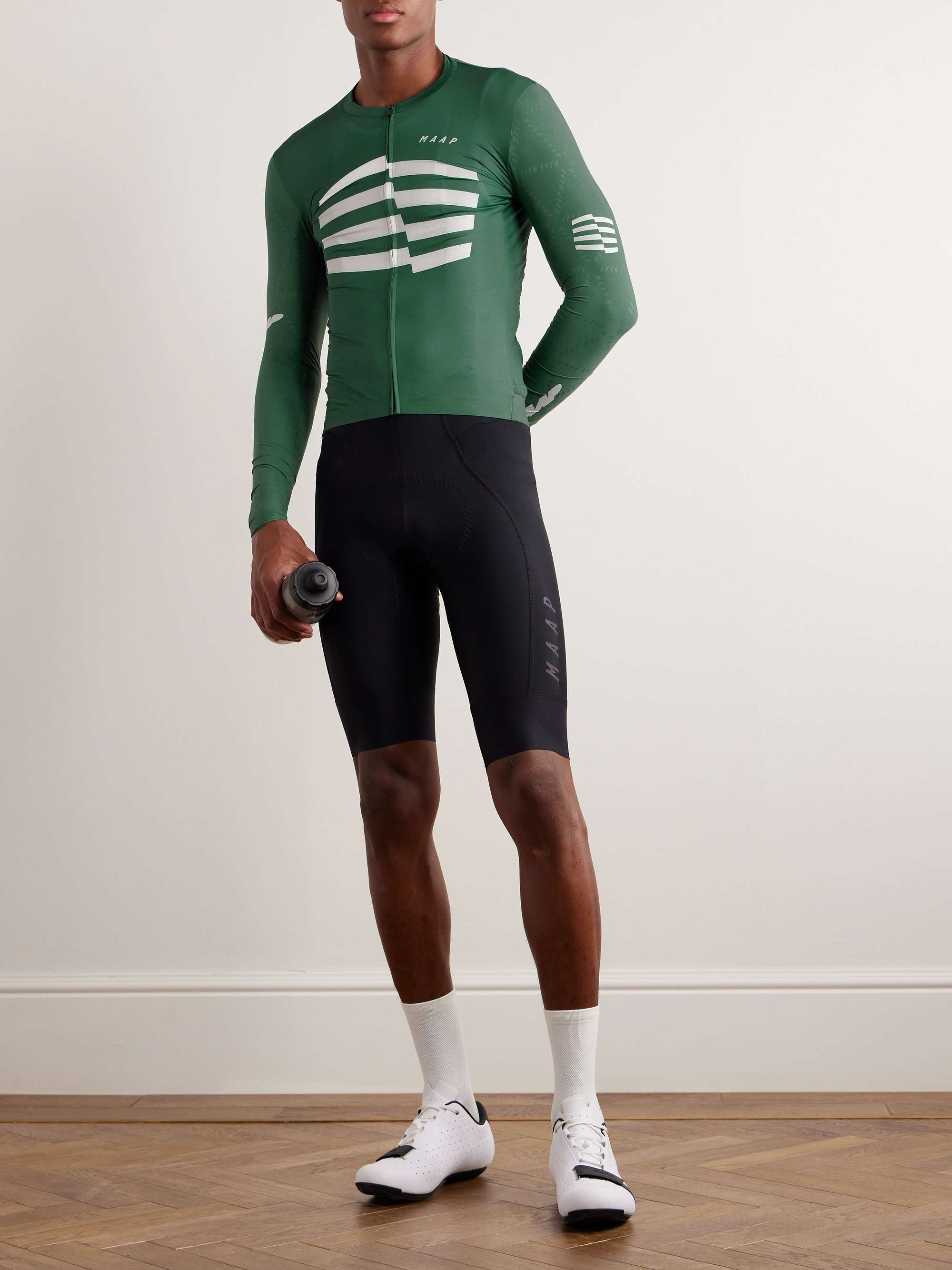 MAAP Emblem Pro Hex Logo-Print Mesh-Trimmed Recycled Cycling Jersey for Men  | MR PORTER