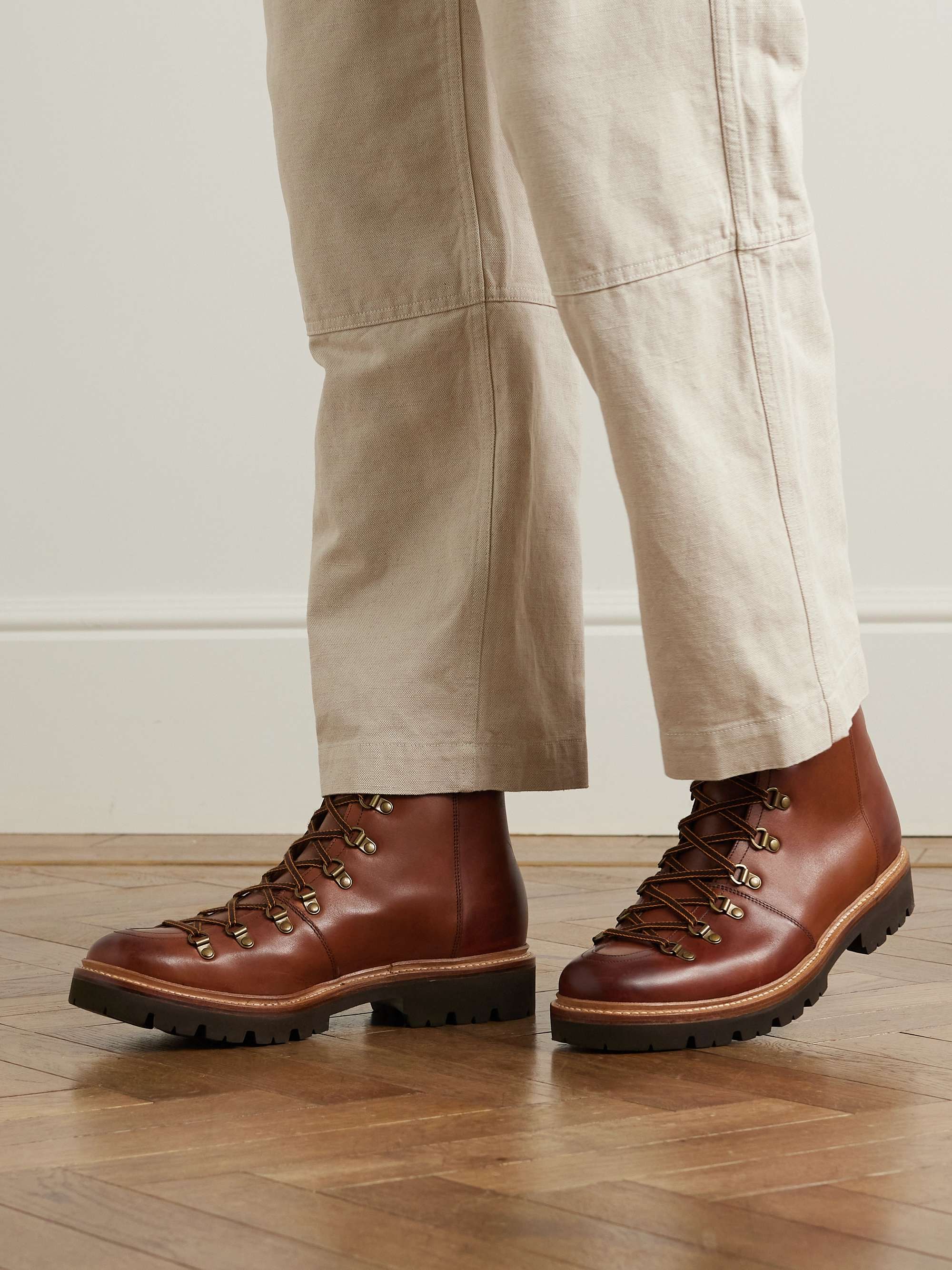 GRENSON Brady Polished-Leather Boots for Men | MR PORTER