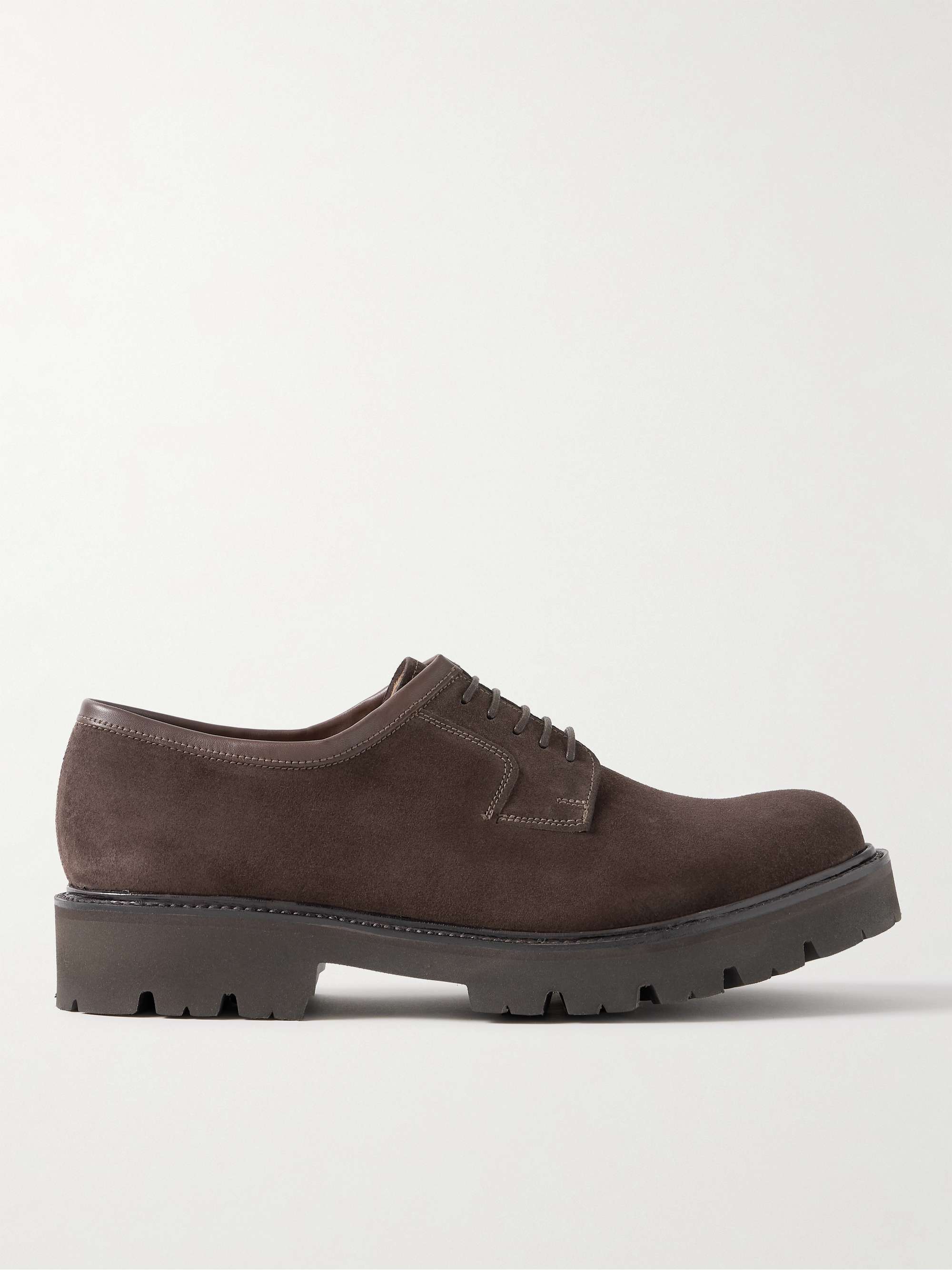 GRENSON Camden Suede Derby Shoes for Men | MR PORTER