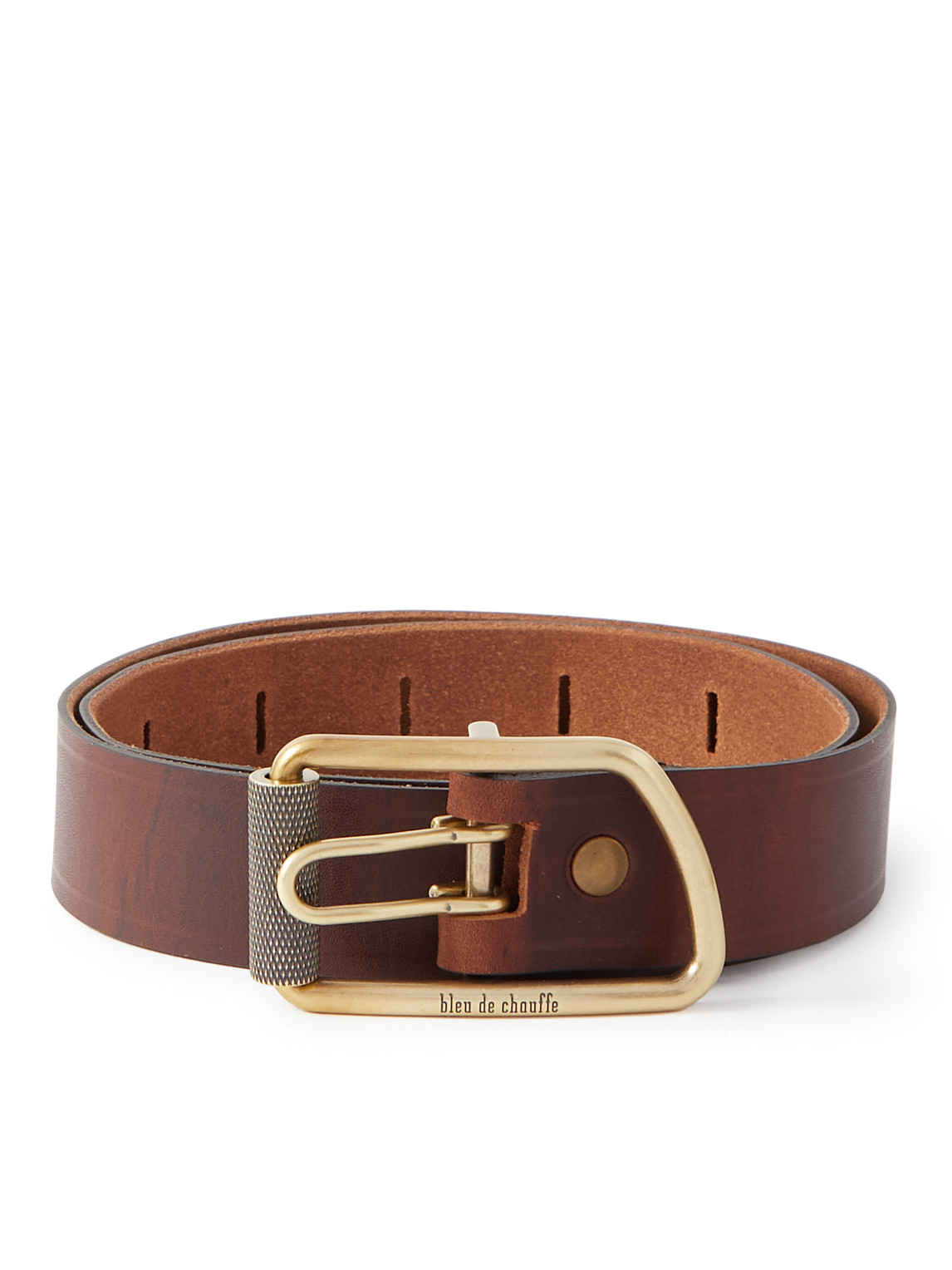 Bleu De Chauffe Maillon 3.5cm Leather Belt In Brown