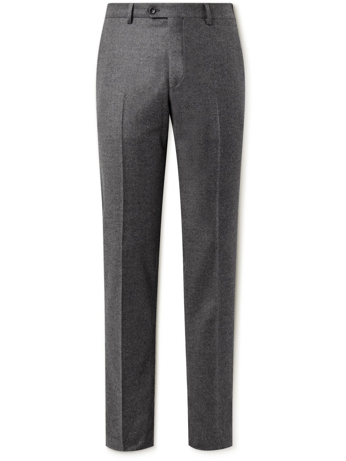 Loro Piana Tapered Wool And Cashmere-blend Trousers In Grey