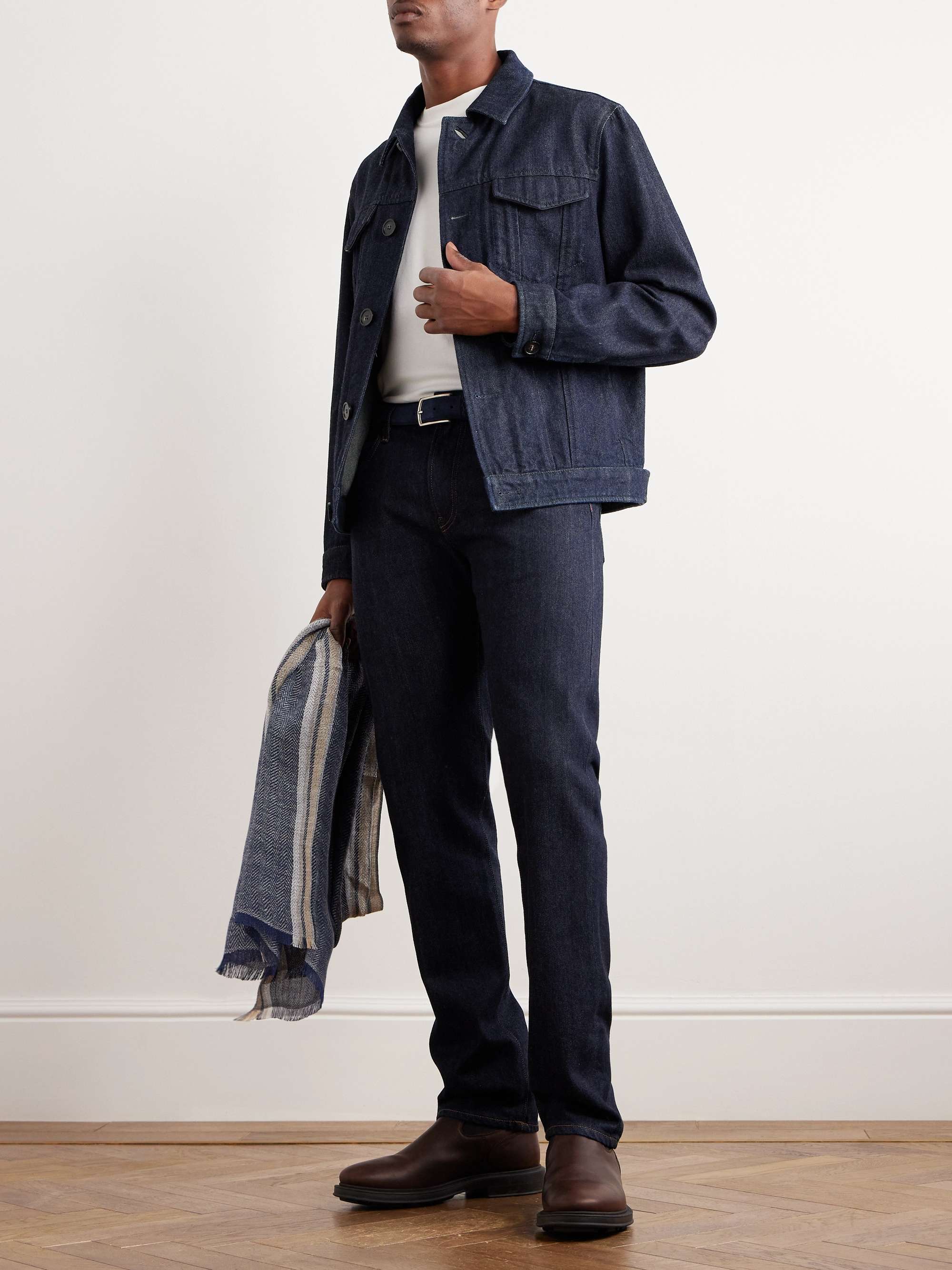 LORO PIANA Cotton and Cashmere-Blend Denim Jacket for Men | MR PORTER